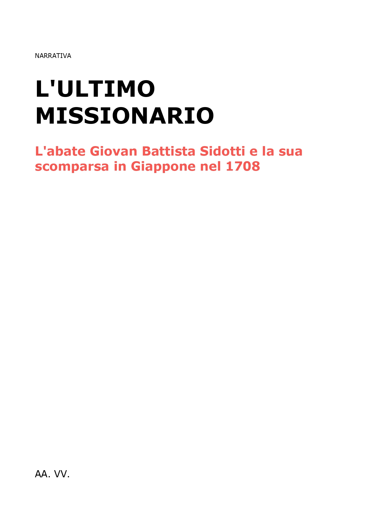 L'ultimo missionario