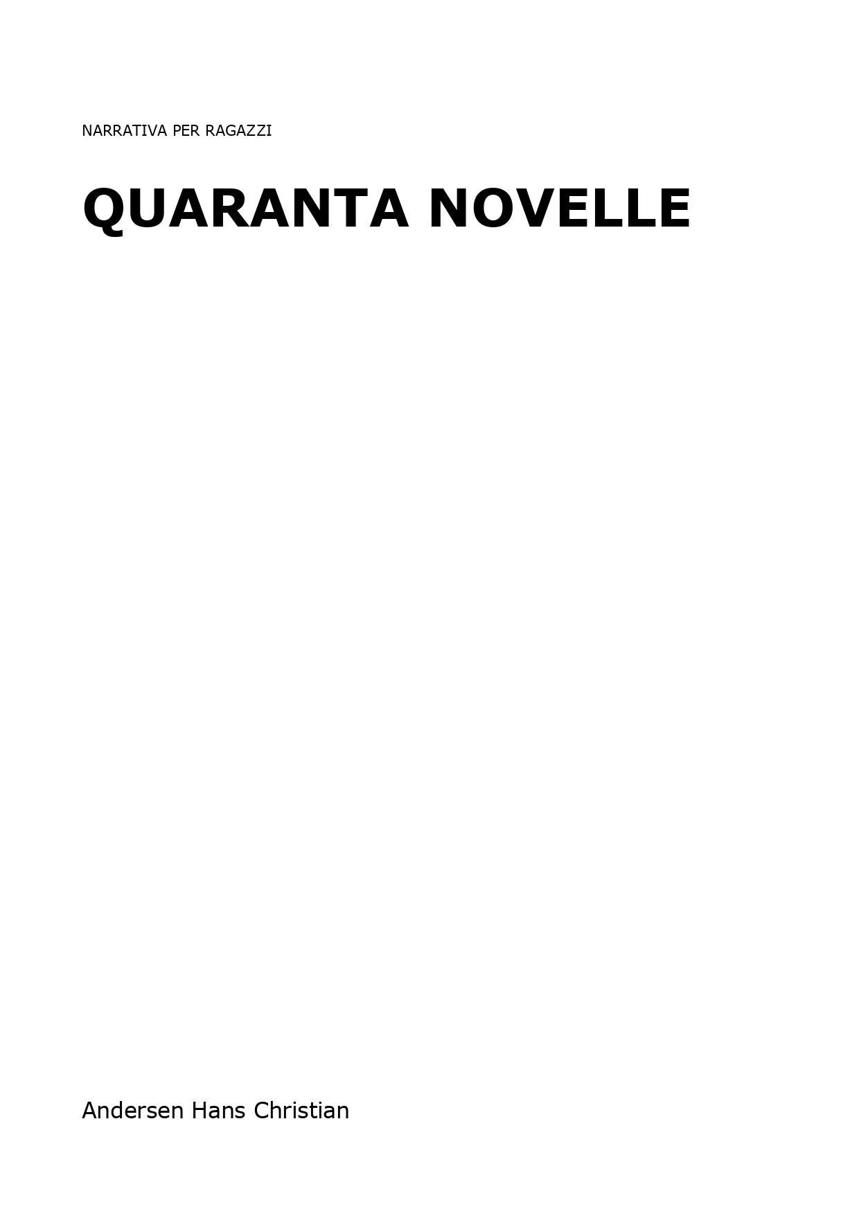 Quaranta novelle