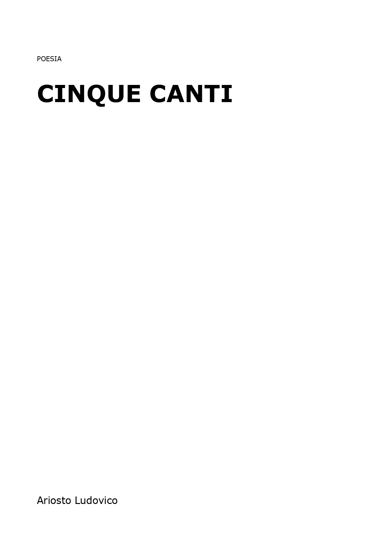 Cinque Canti