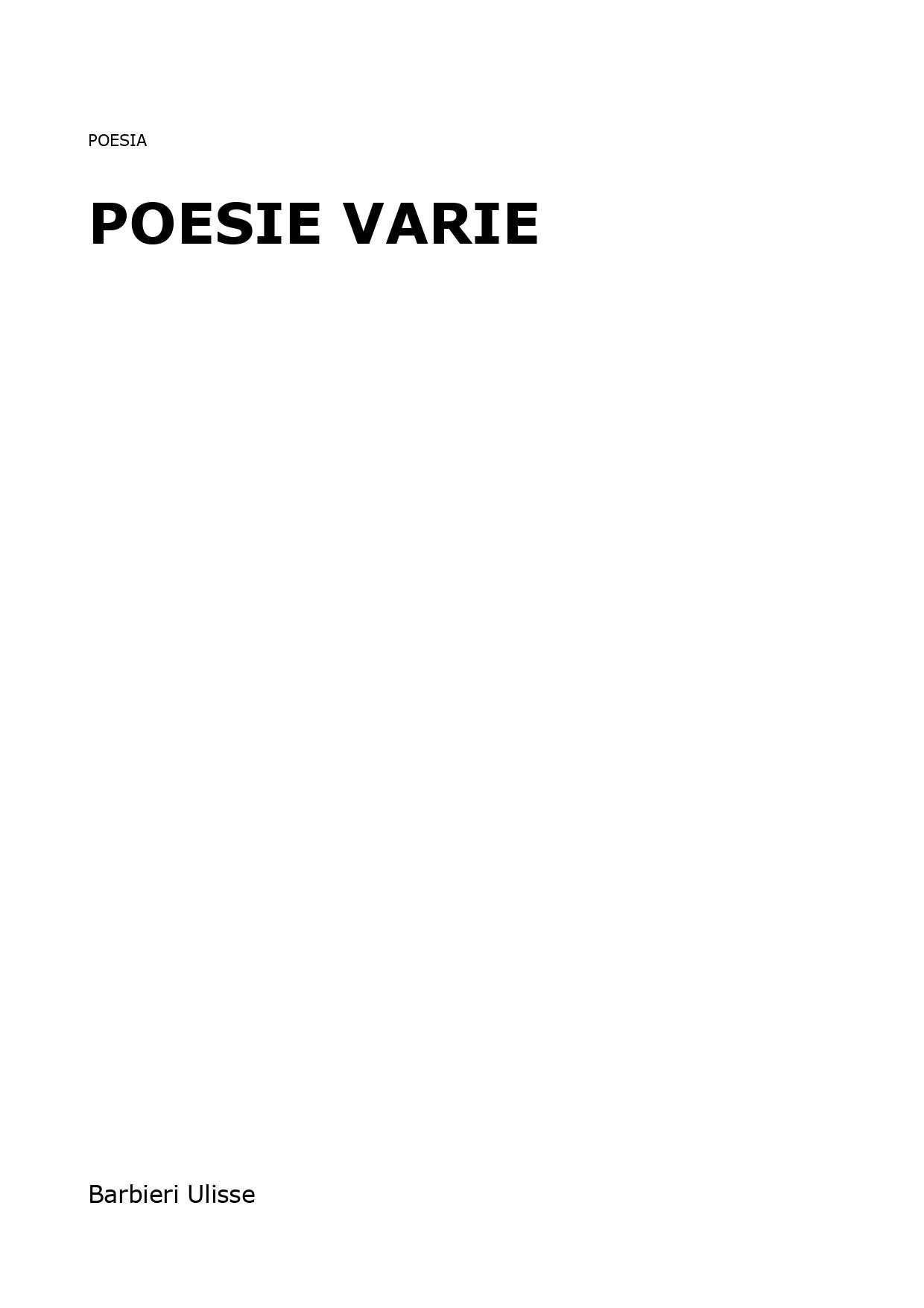 Poesie varie