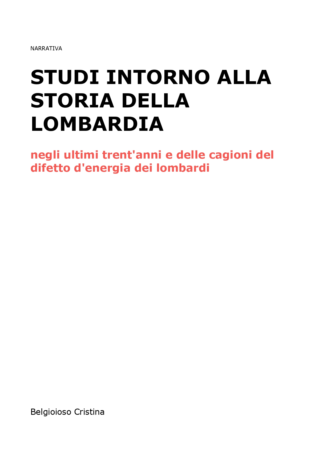 Studi intorno alla storia della Lombardia