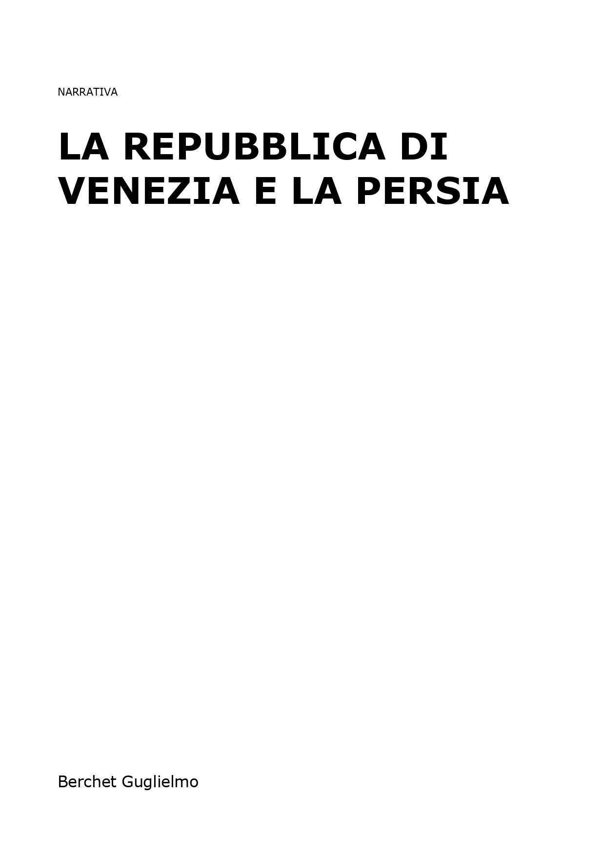 La Repubblica di Venezia e la Persia