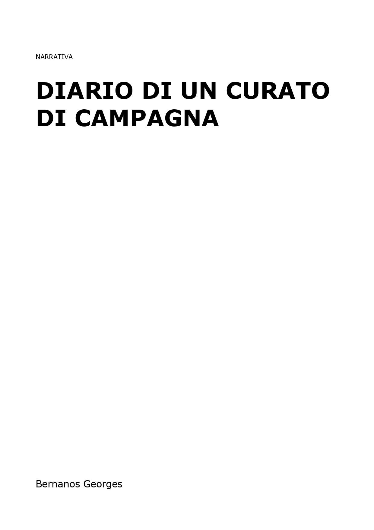 Diario di un curato di campagna