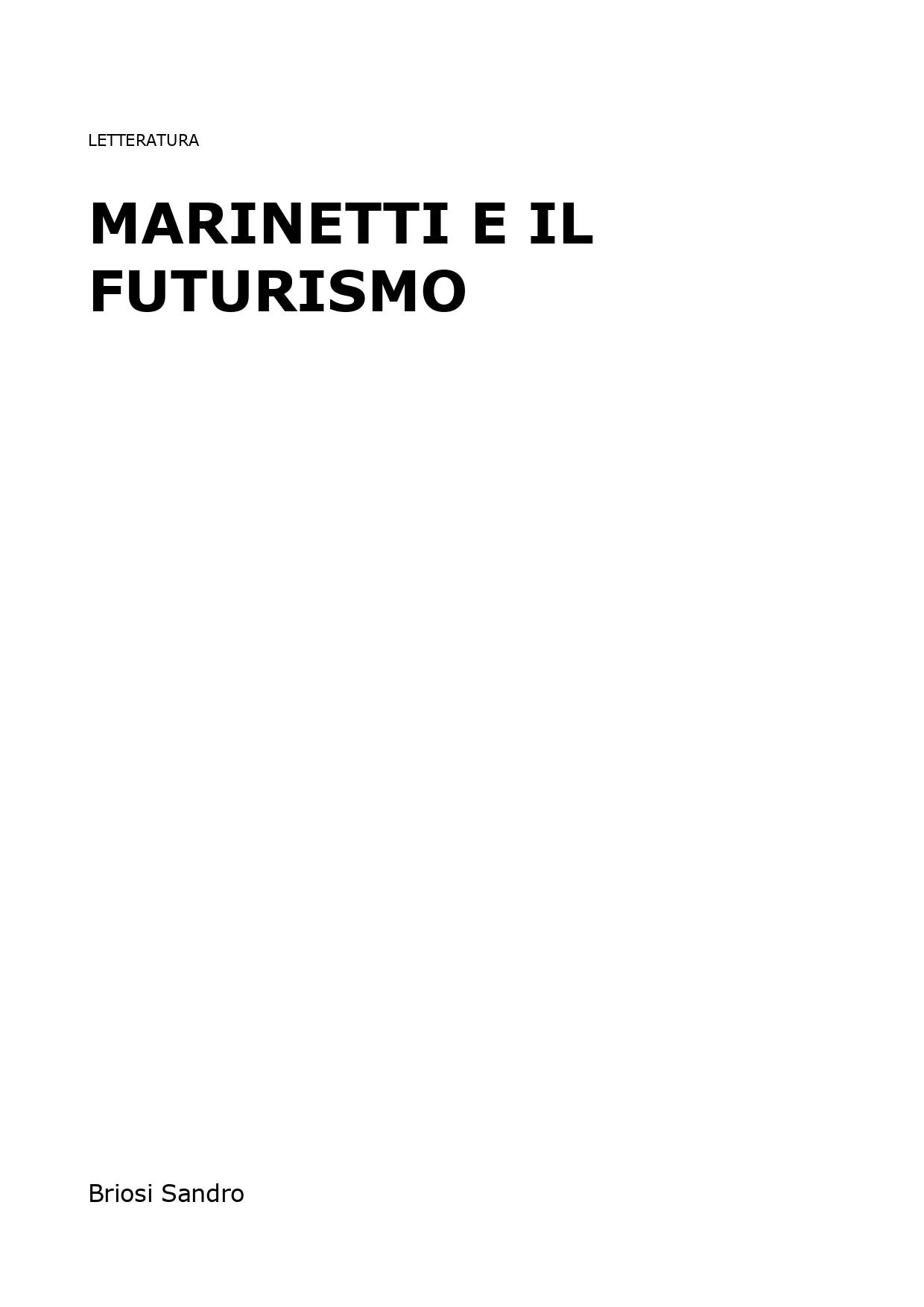 Marinetti e il futurismo
