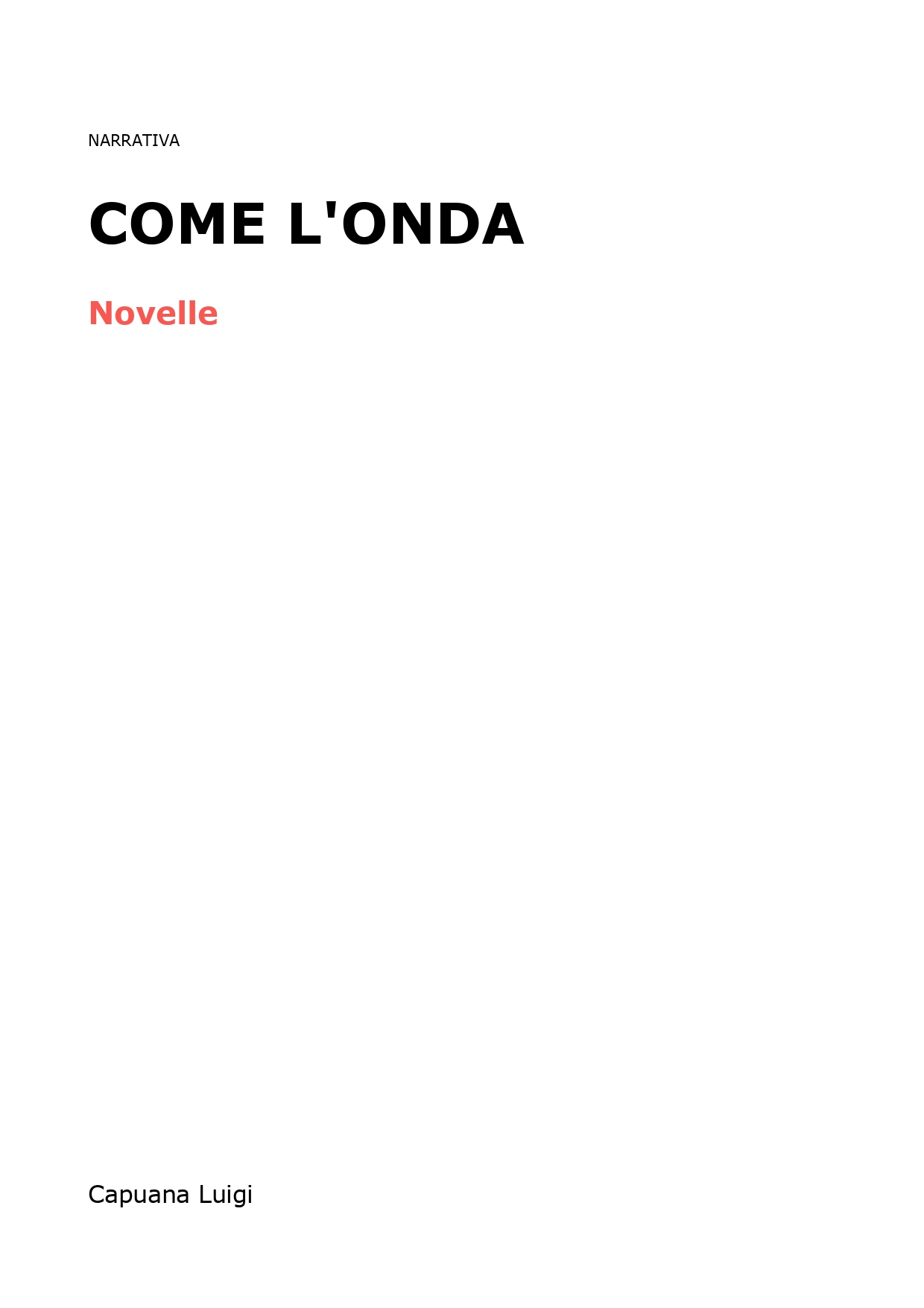 Come l'onda