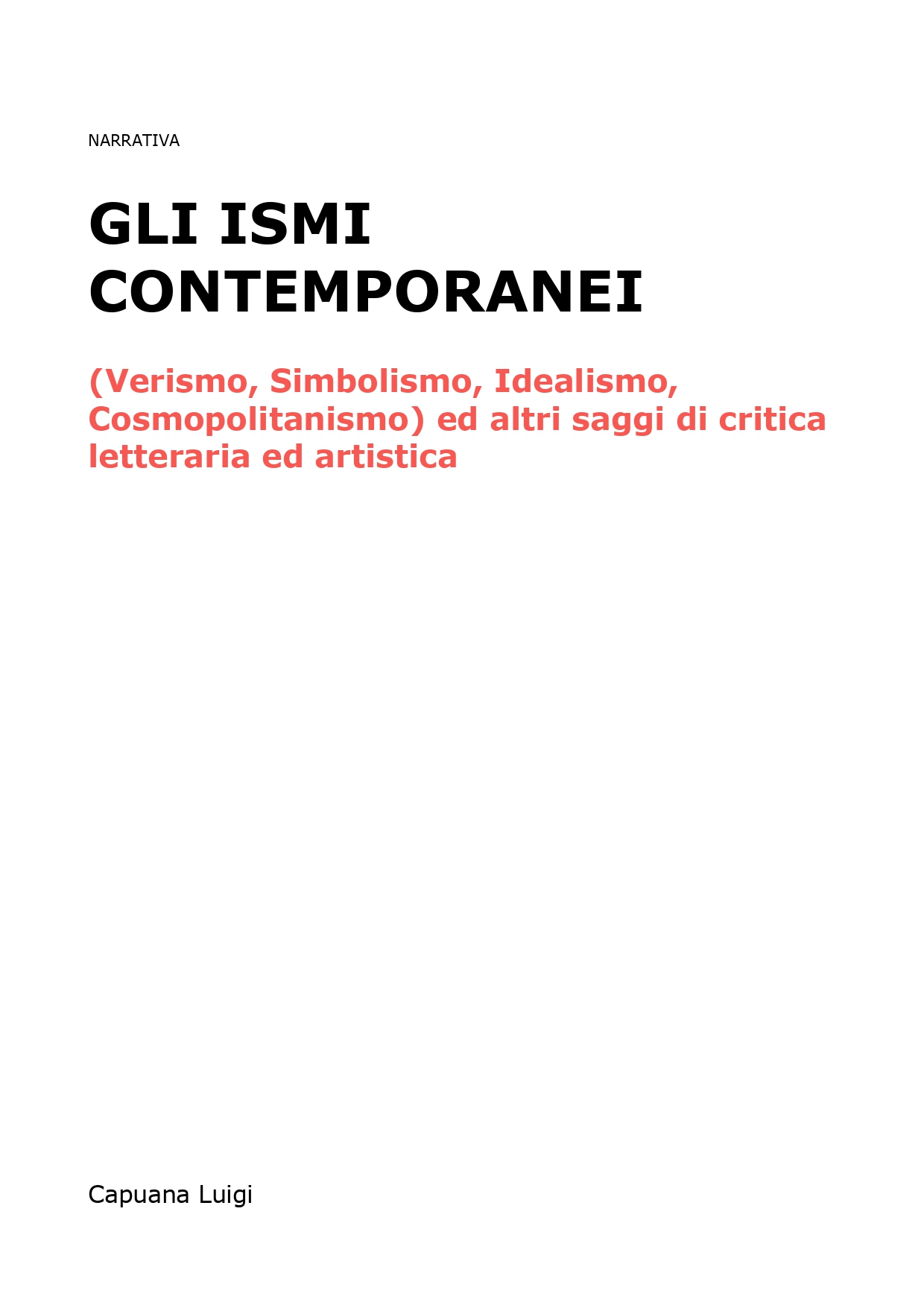 Gli ismi contemporanei