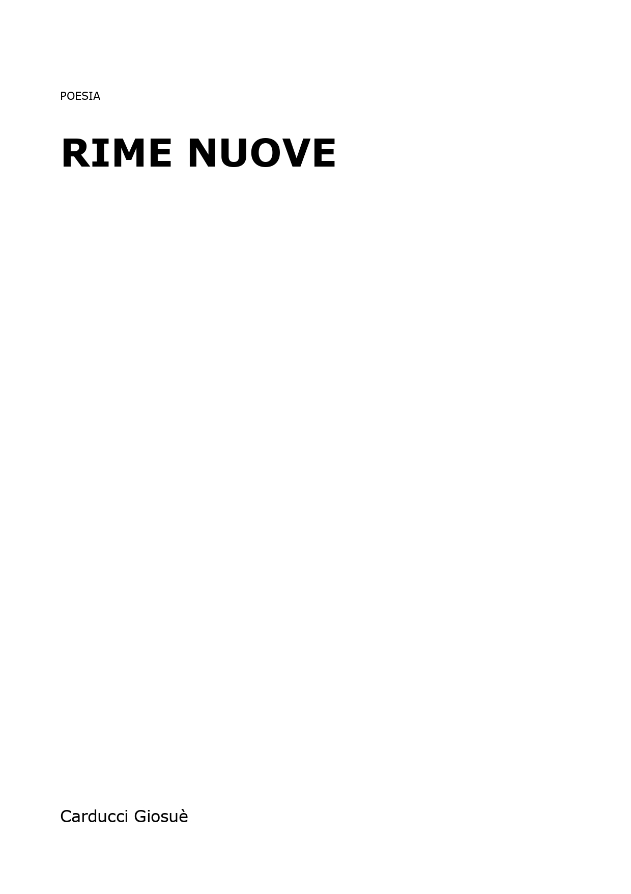 Rime nuove