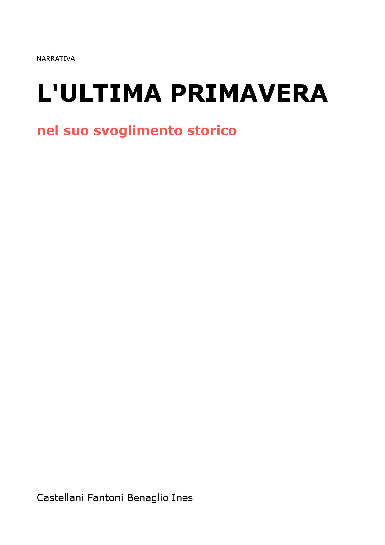 L'ultima primavera
