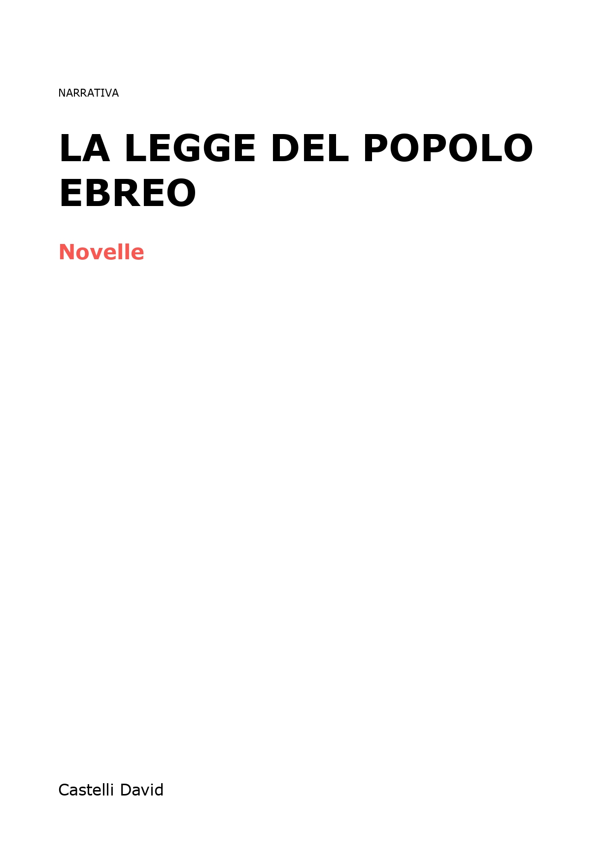 La legge del popolo Ebreo