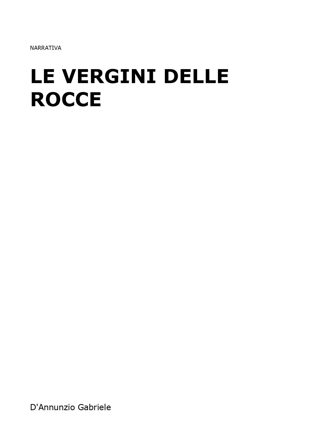 Le vergini delle rocce