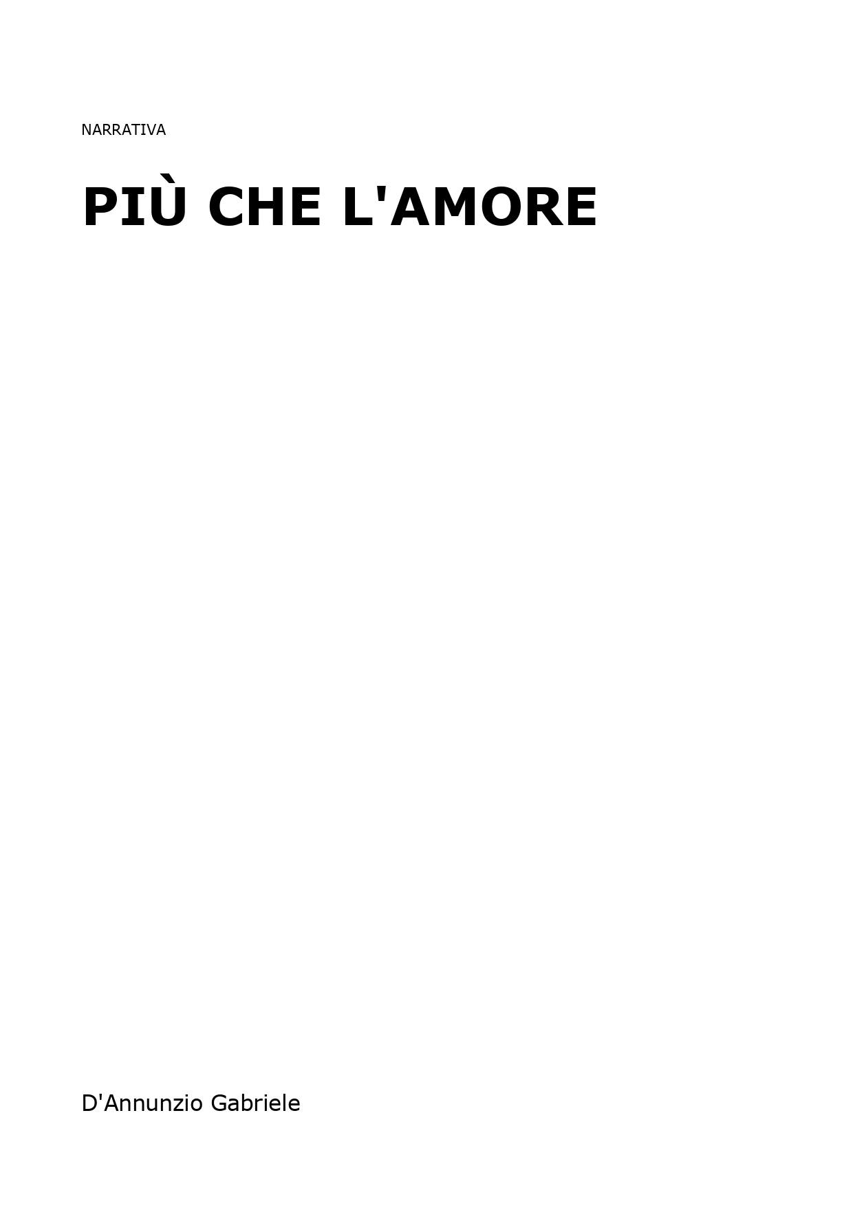 Più che l'amore