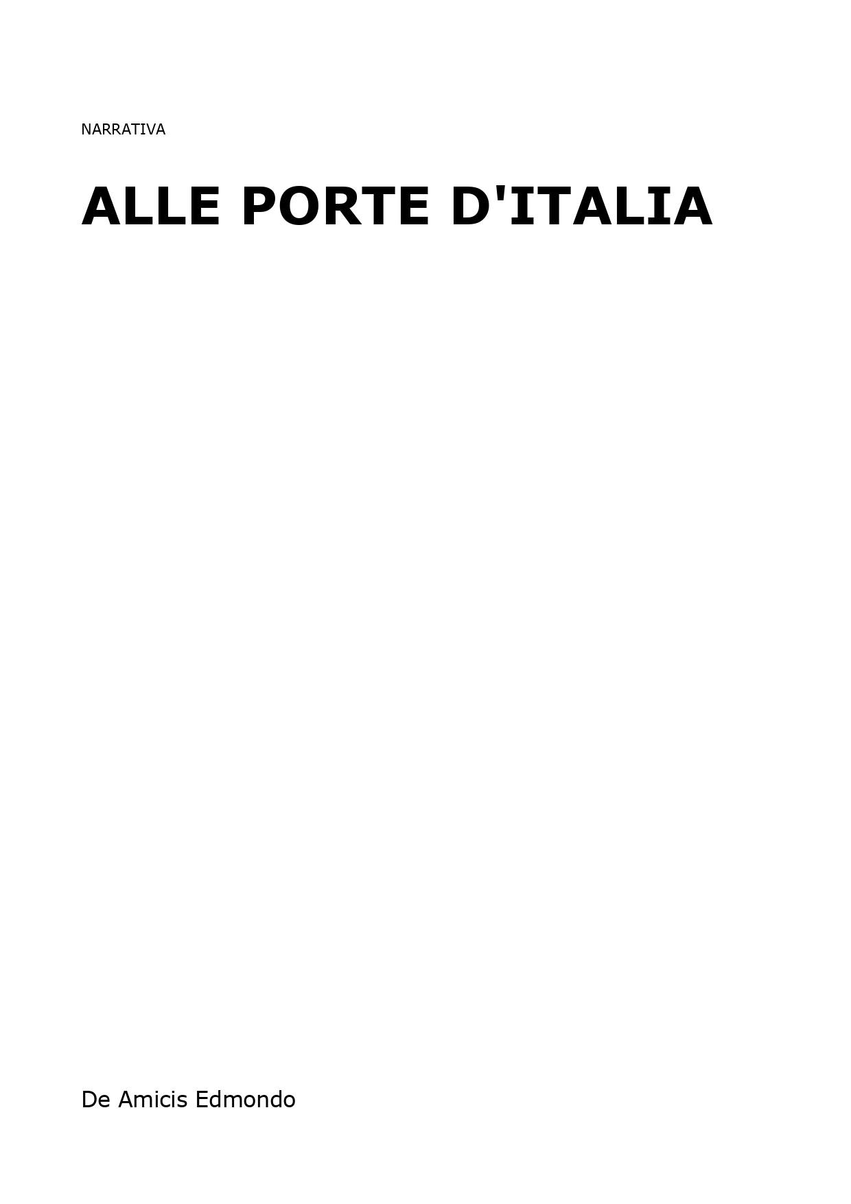 Alle porte d'Italia