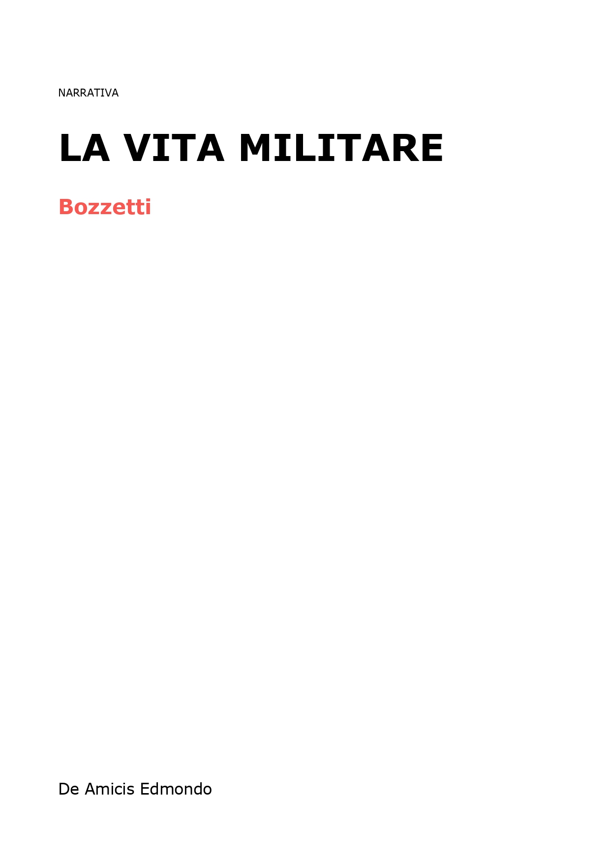 La vita militare