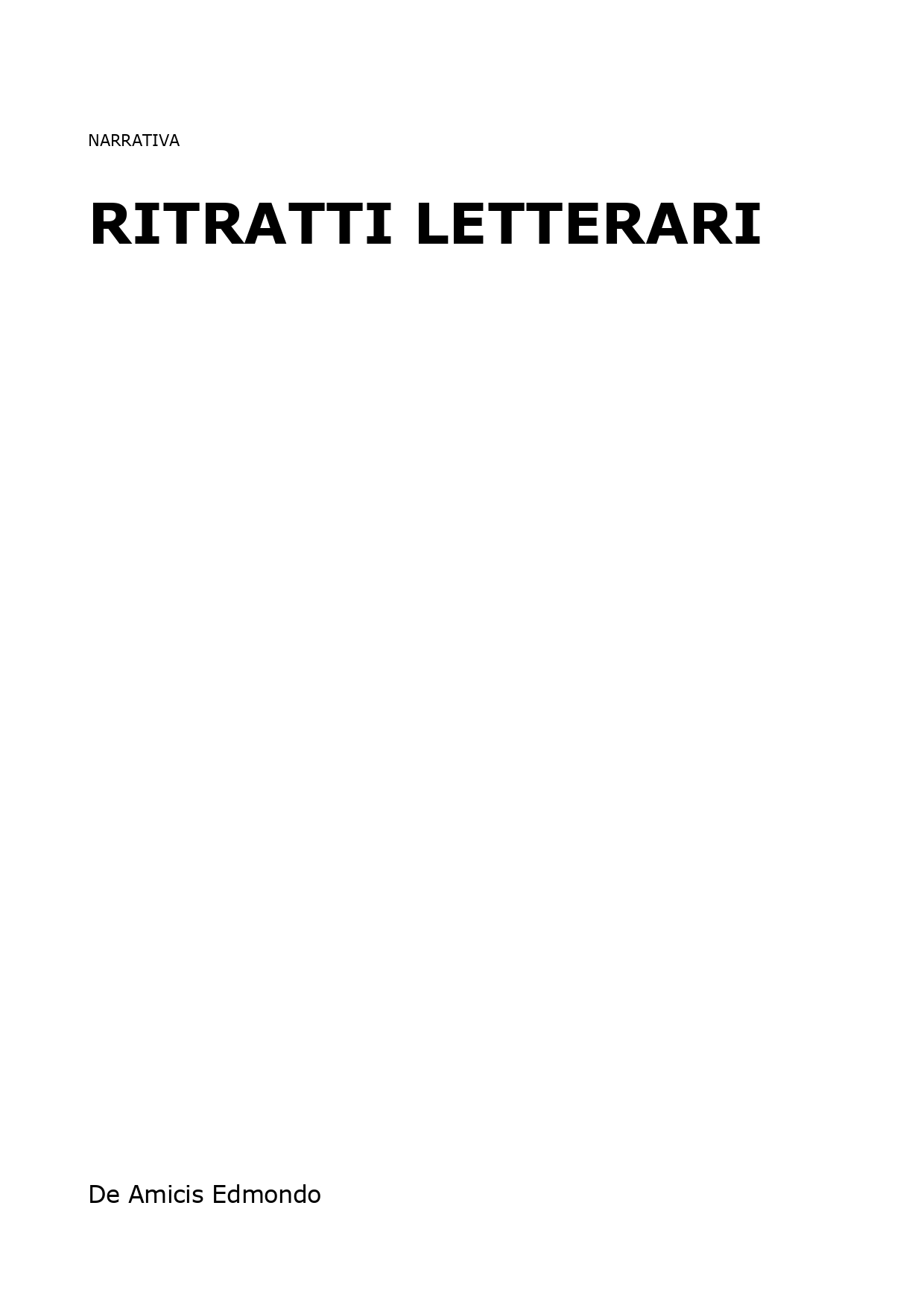 Ritratti letterari