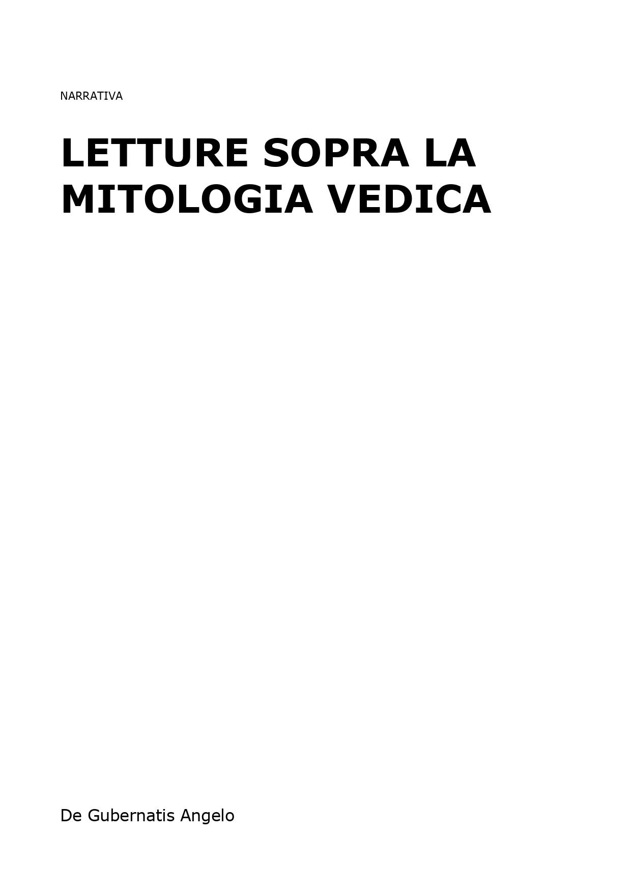 Letture sopra la mitologia vedica