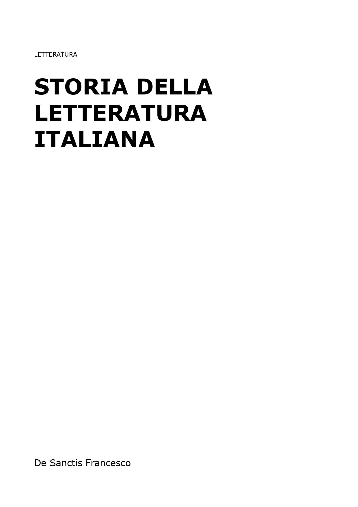 Storia della letteratura italiana