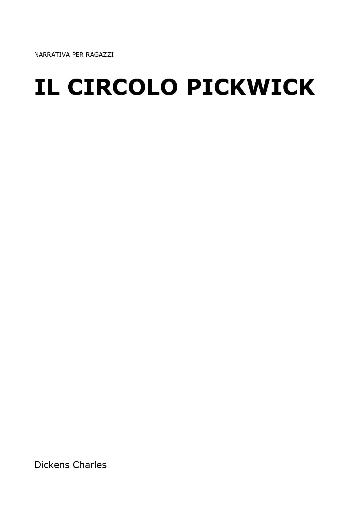 Il Circolo Pickwick