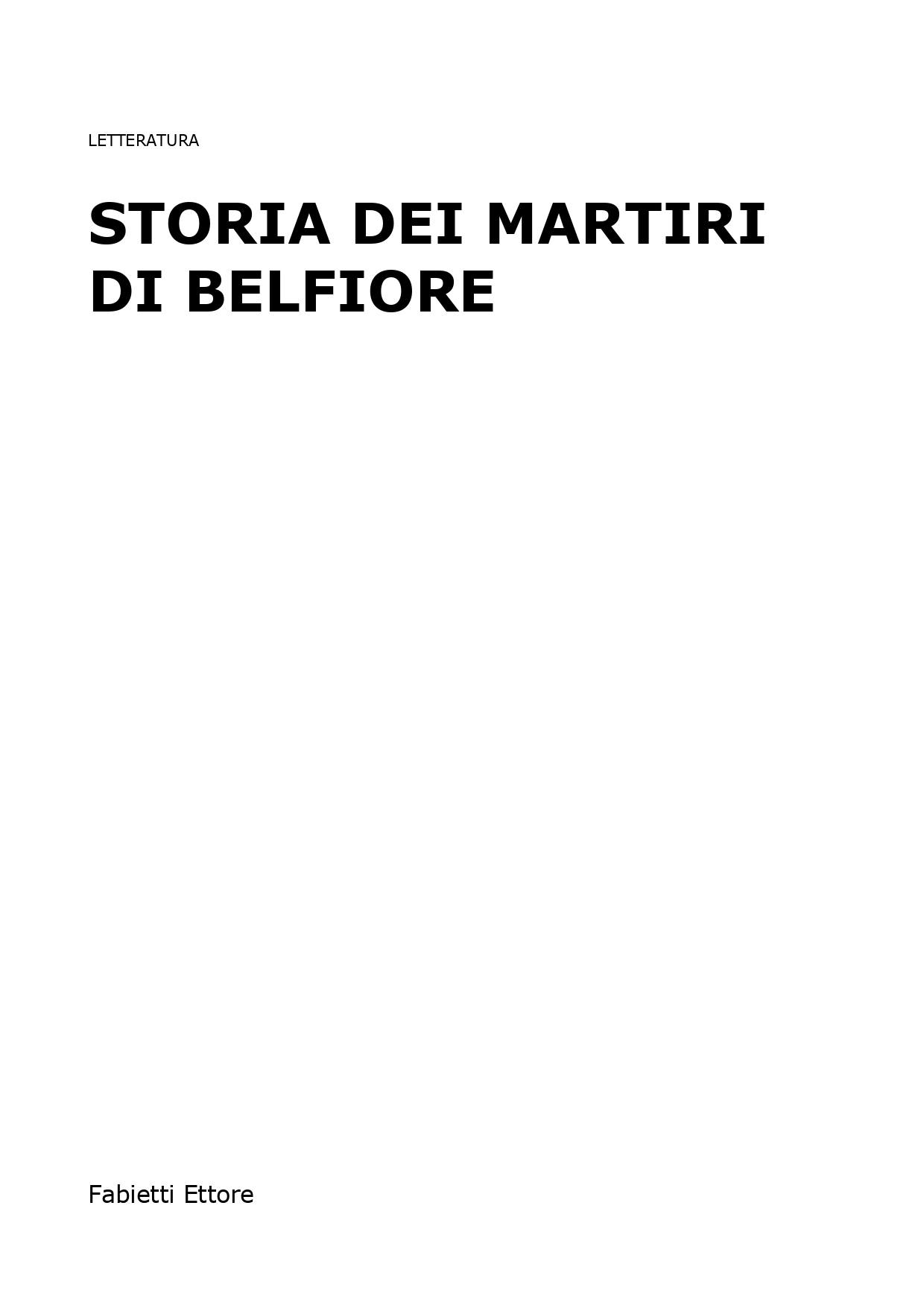 Storia dei martiri di Belfiore