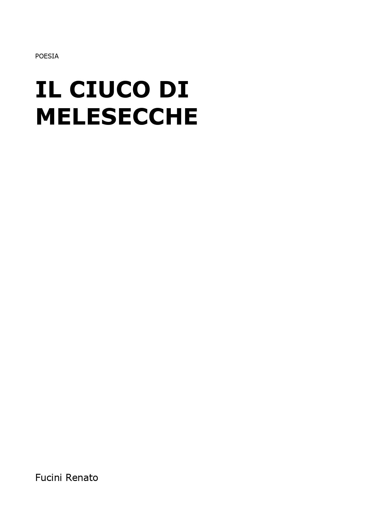 Il ciuco di Melesecche