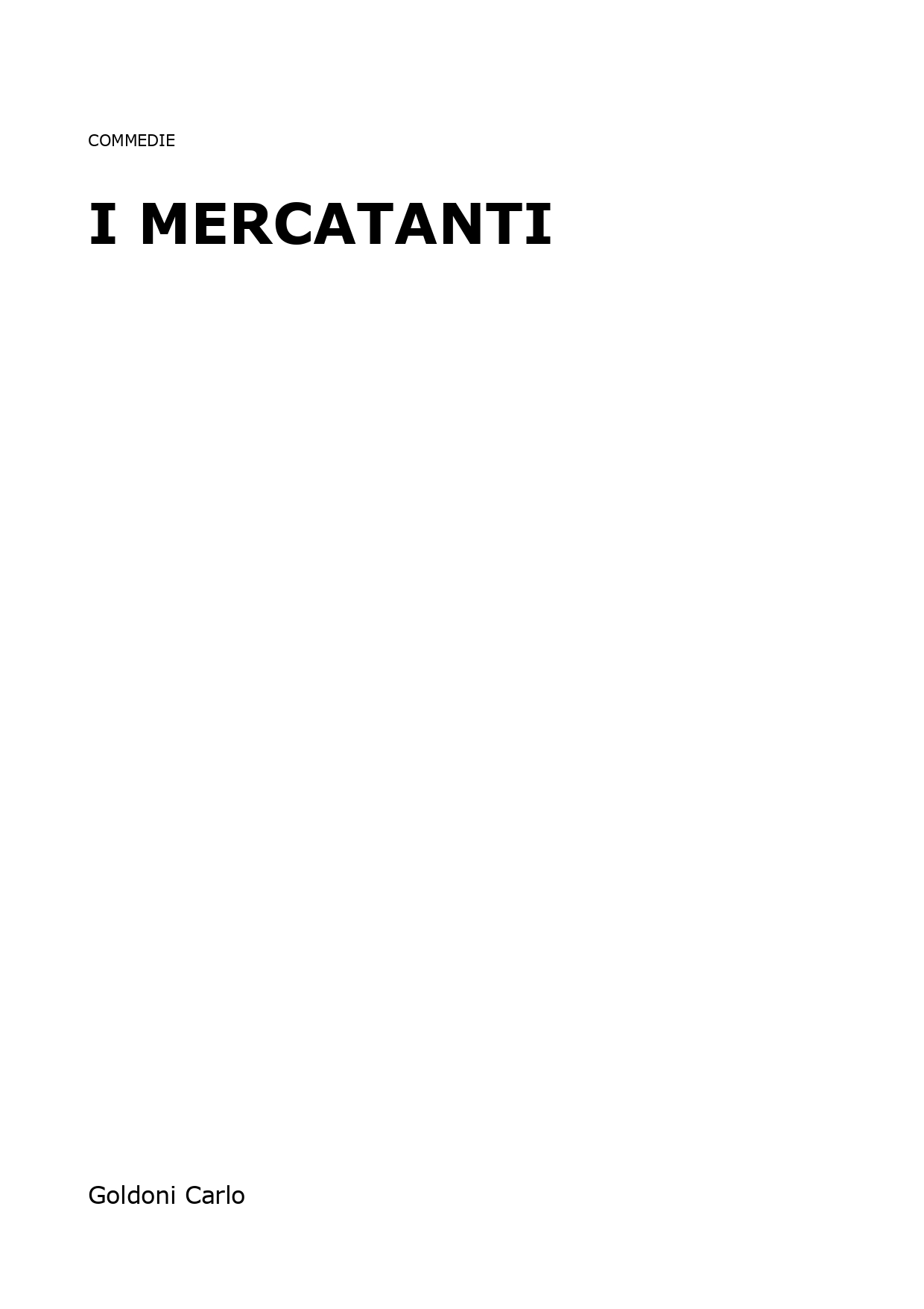 I Mercatanti