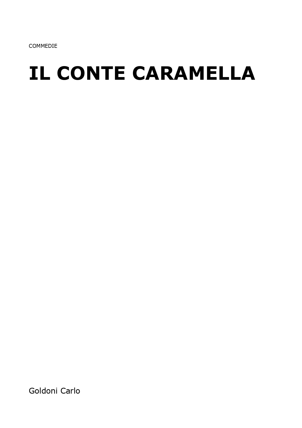 Il Conte Caramella