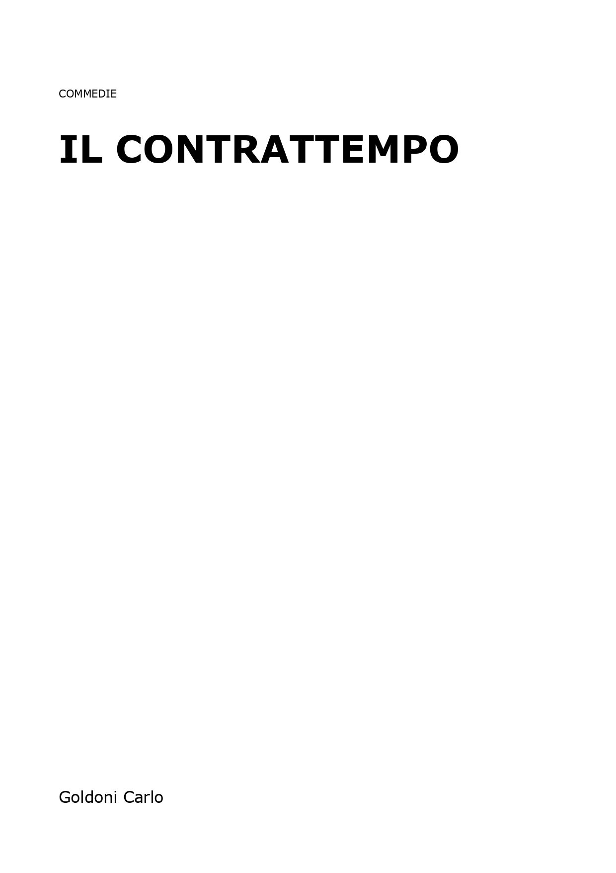 Il Contrattempo
