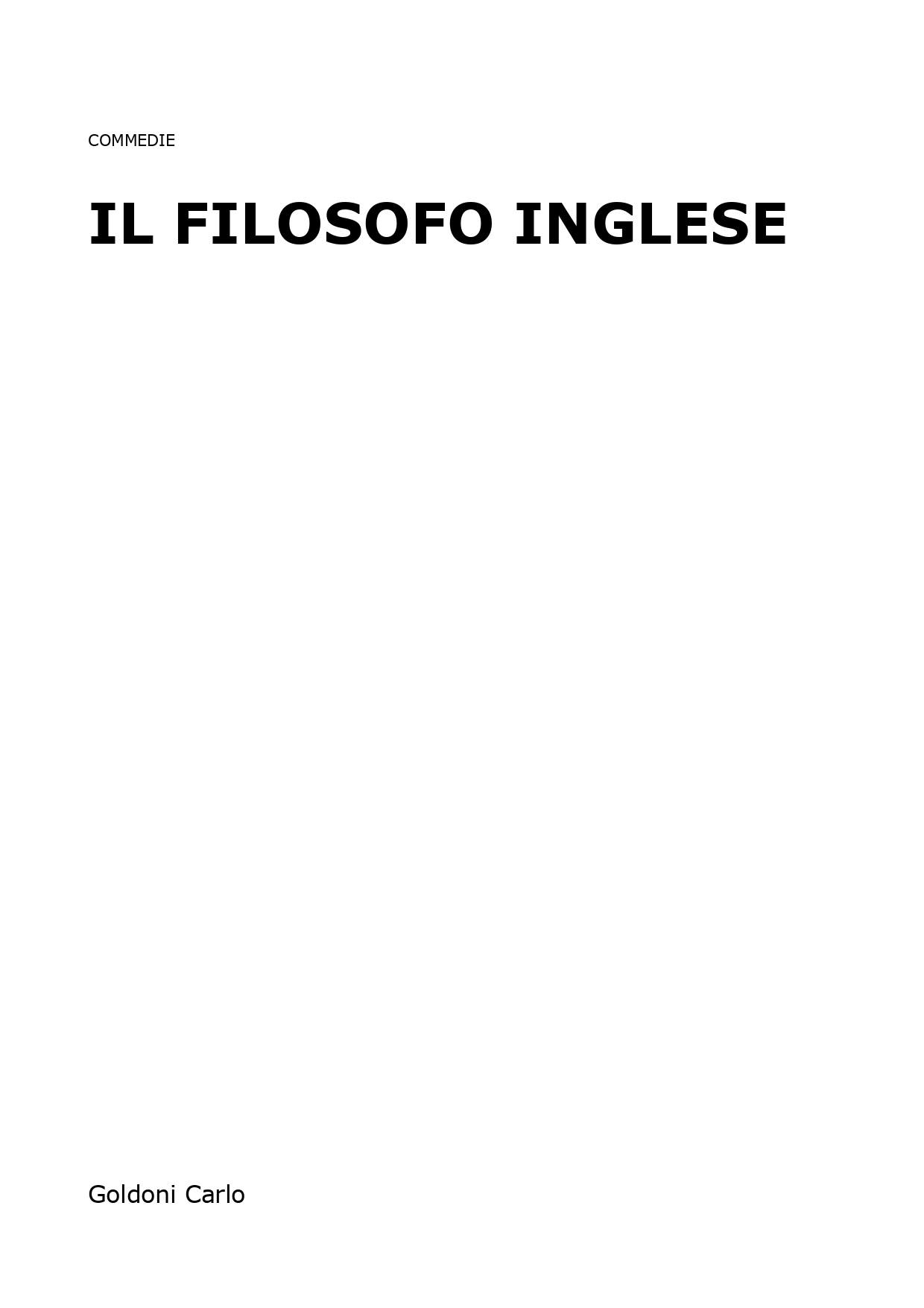 Il Filosofo Inglese