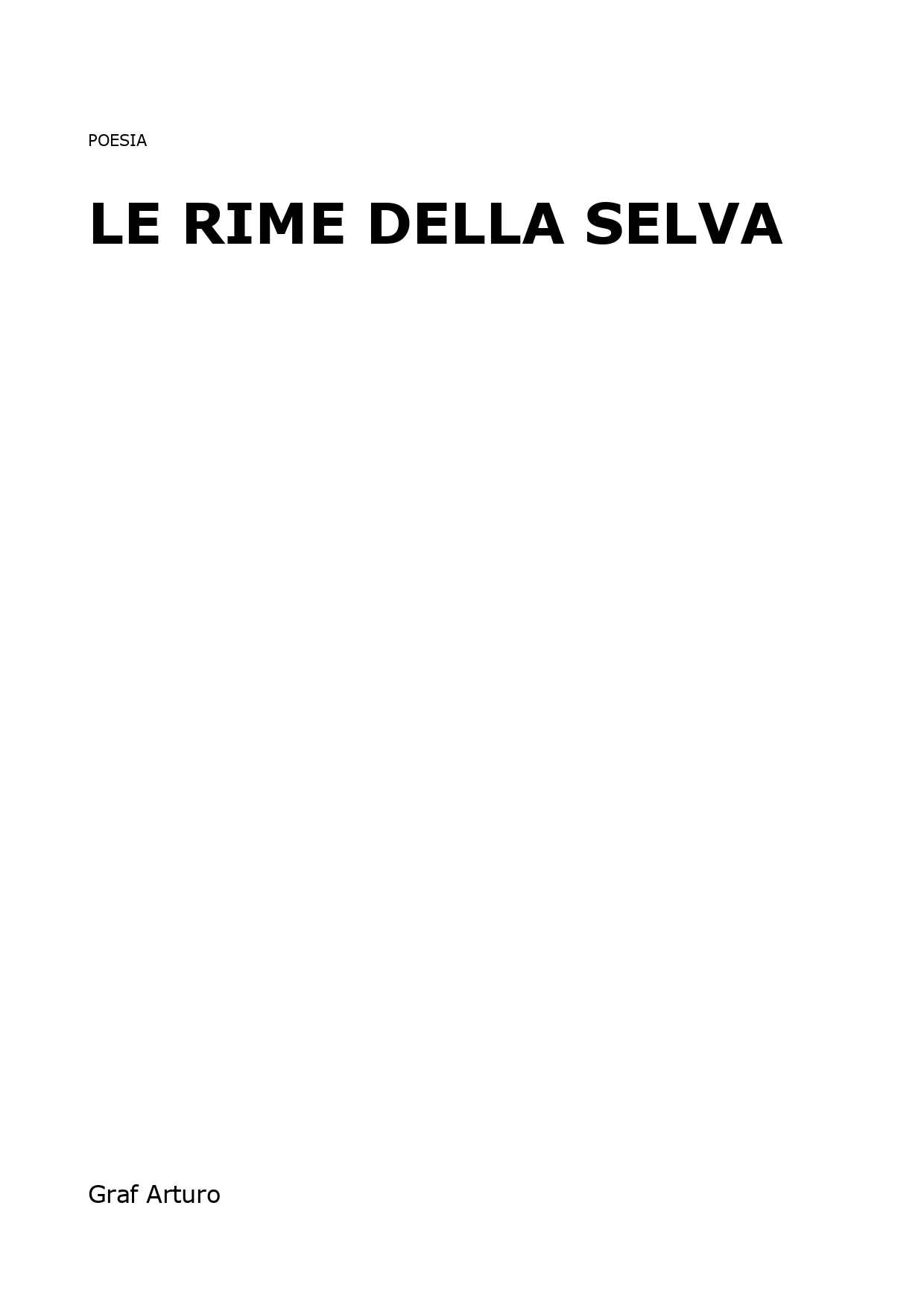Le rime della selva
