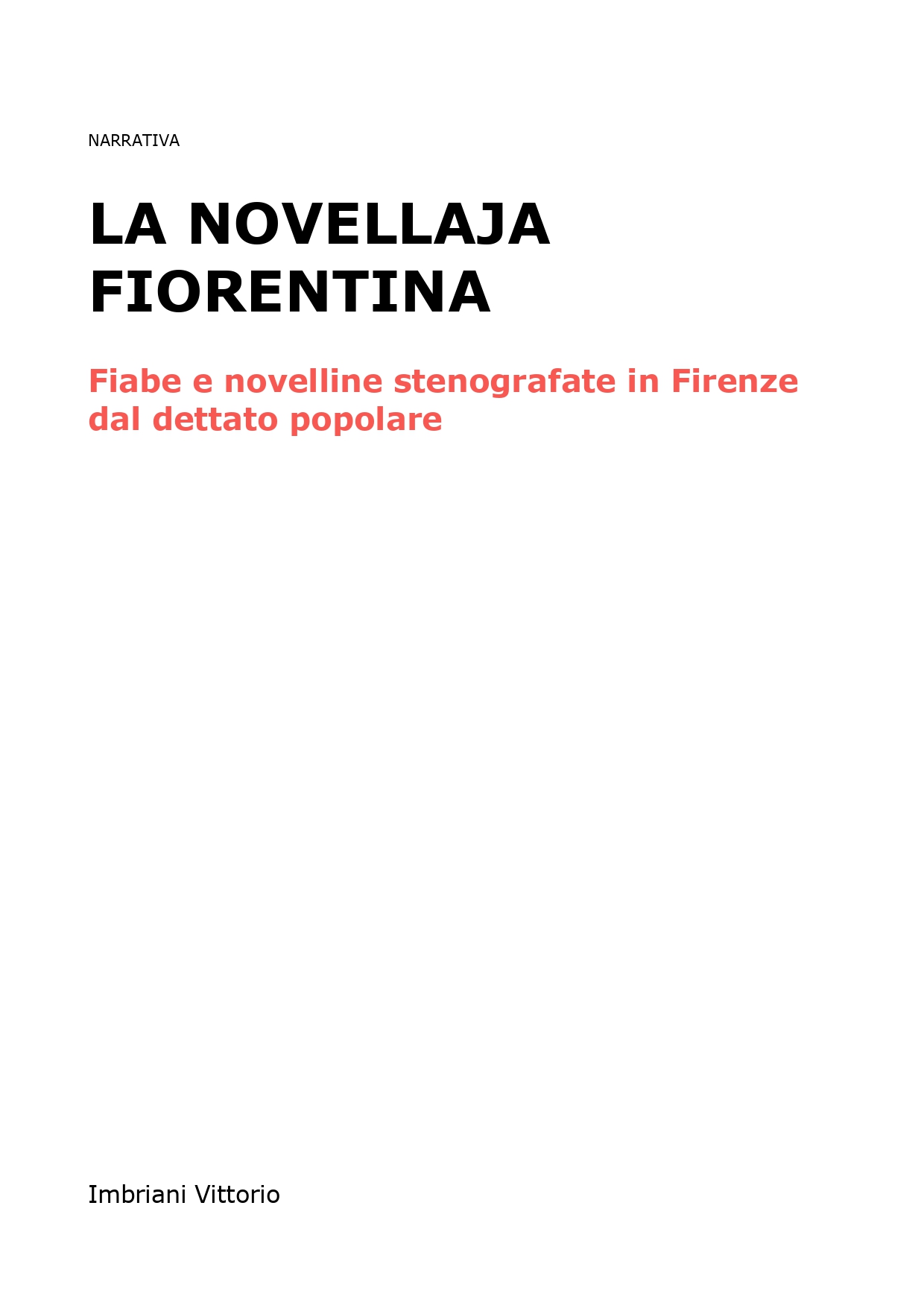 La novellaja fiorentina