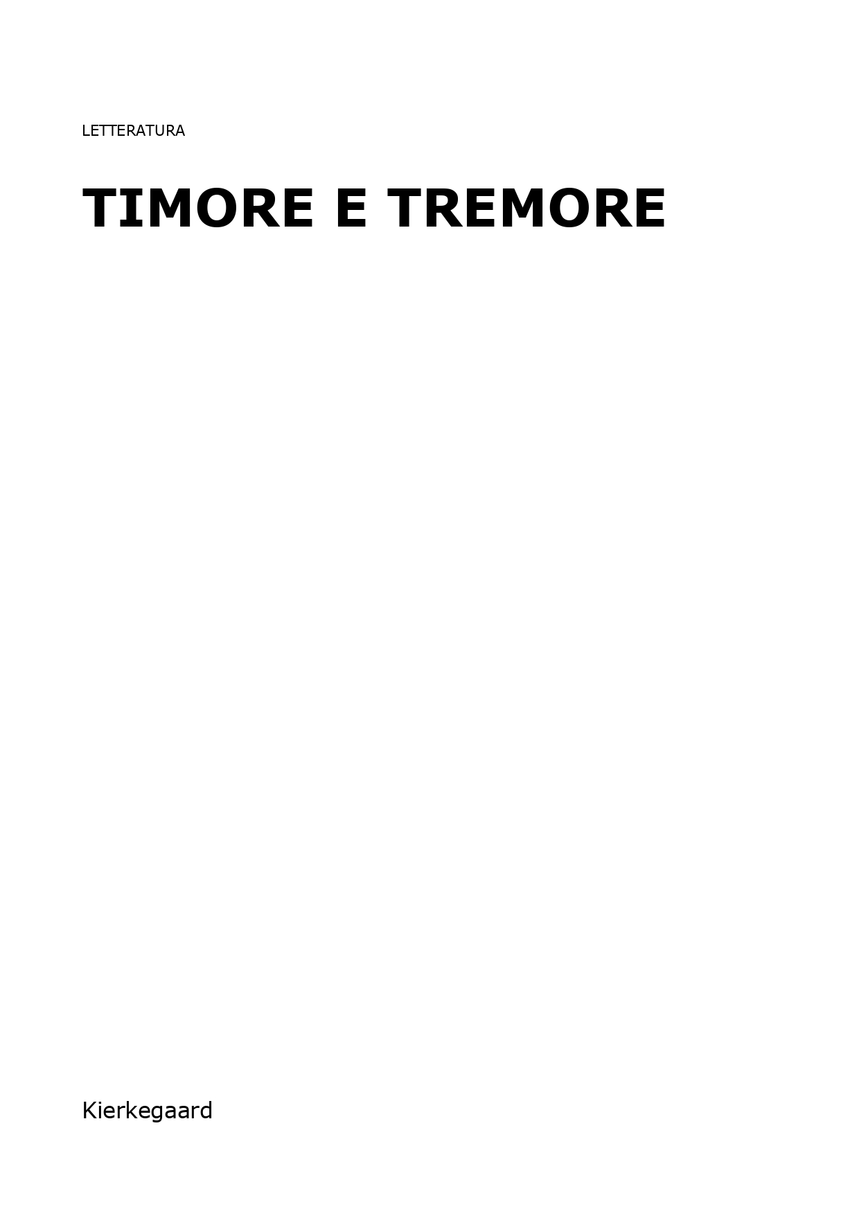 Timore e tremore