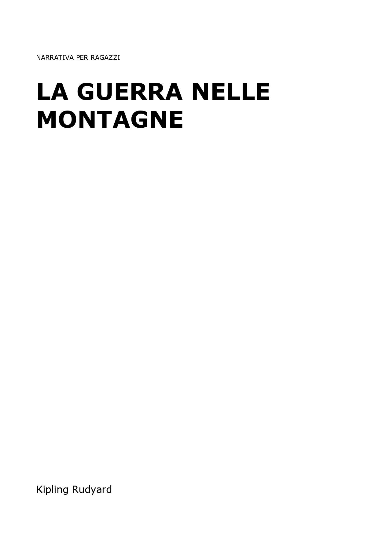 La guerra nelle montagne