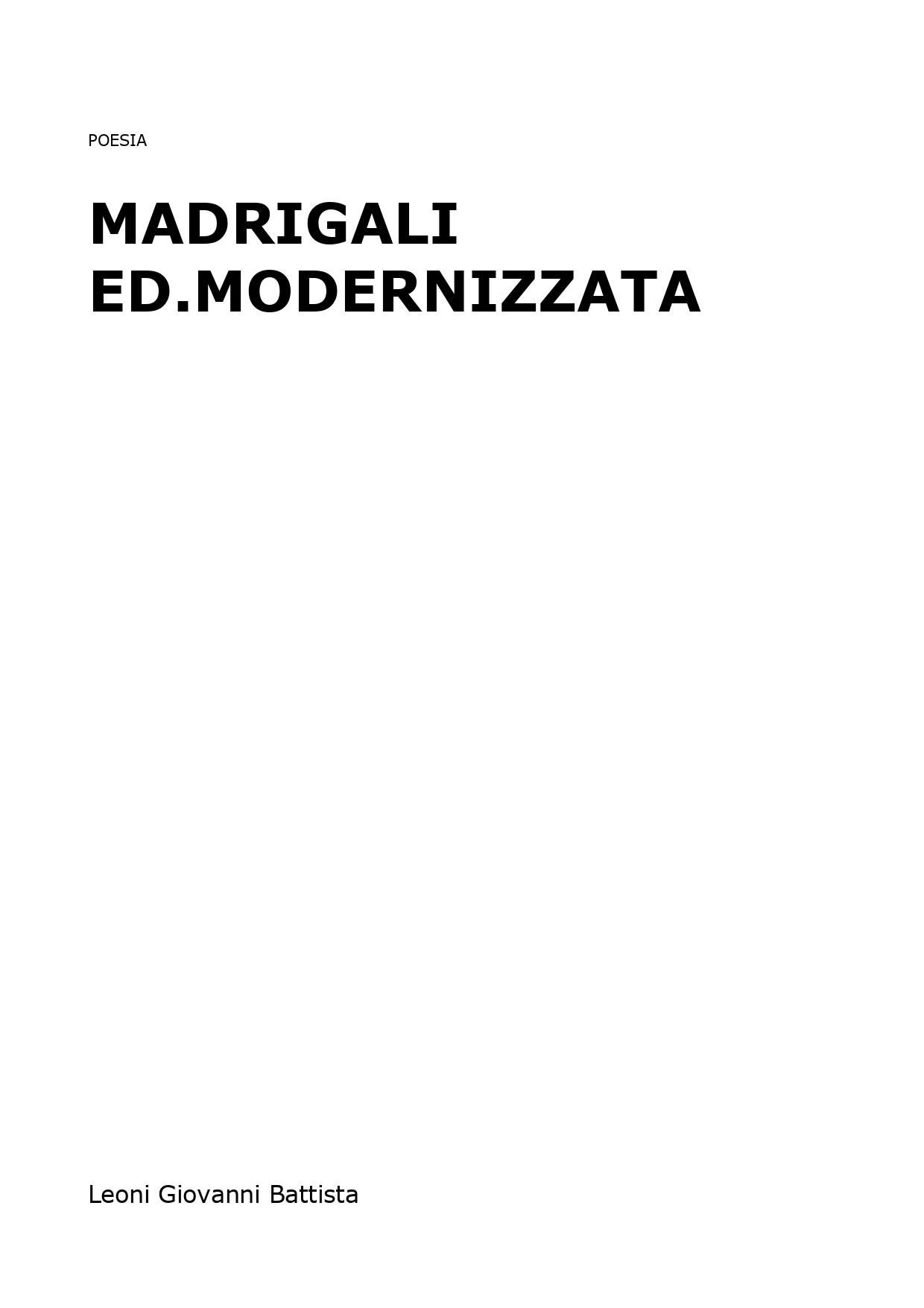Madrigali ed.modernizzata