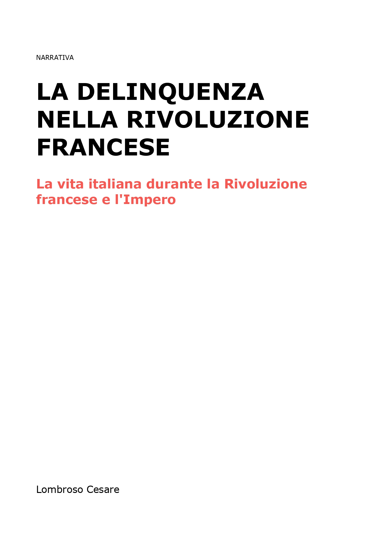 La delinquenza nella Rivoluzione francese