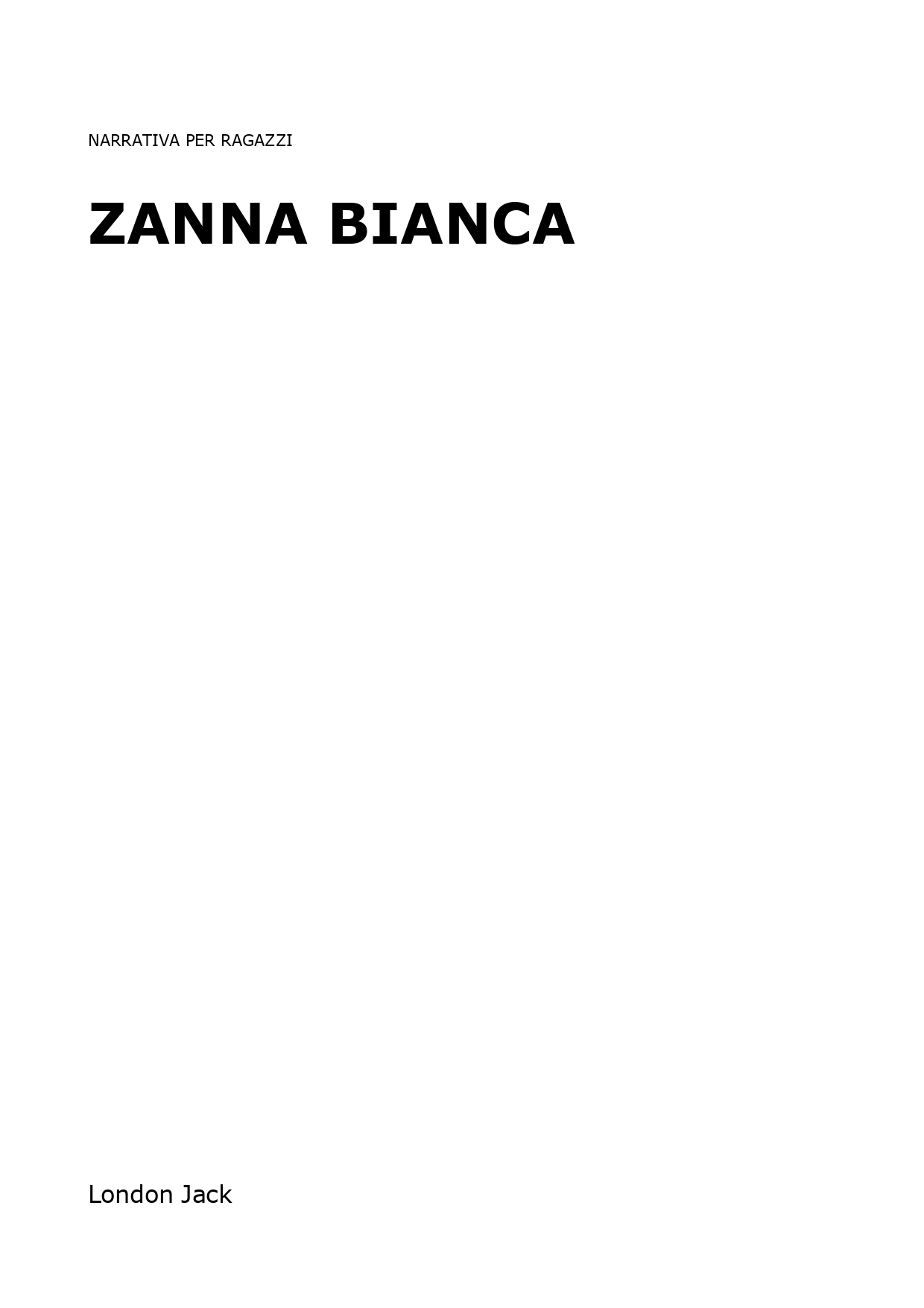 Zanna Bianca