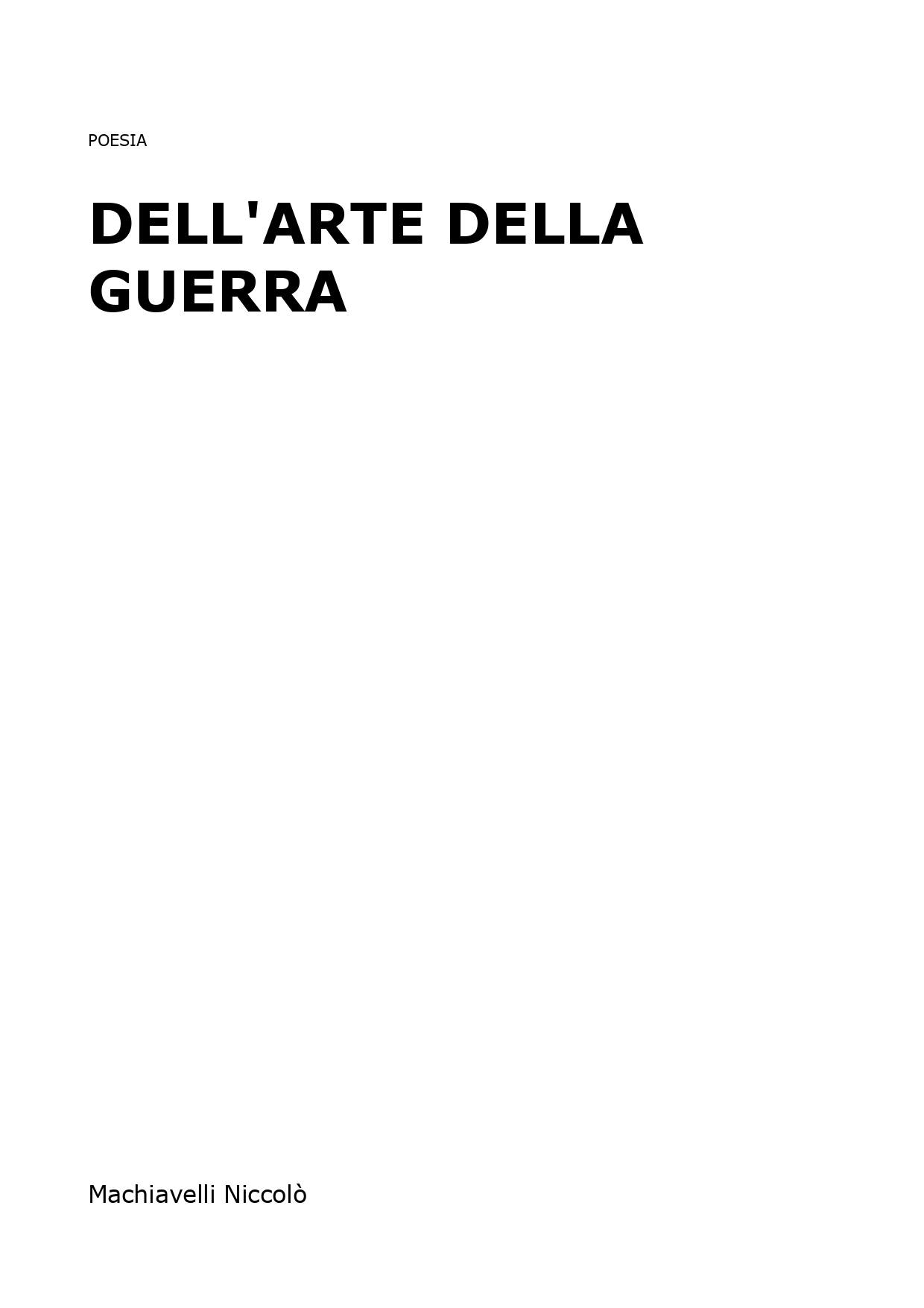 Dell'arte della guerra
