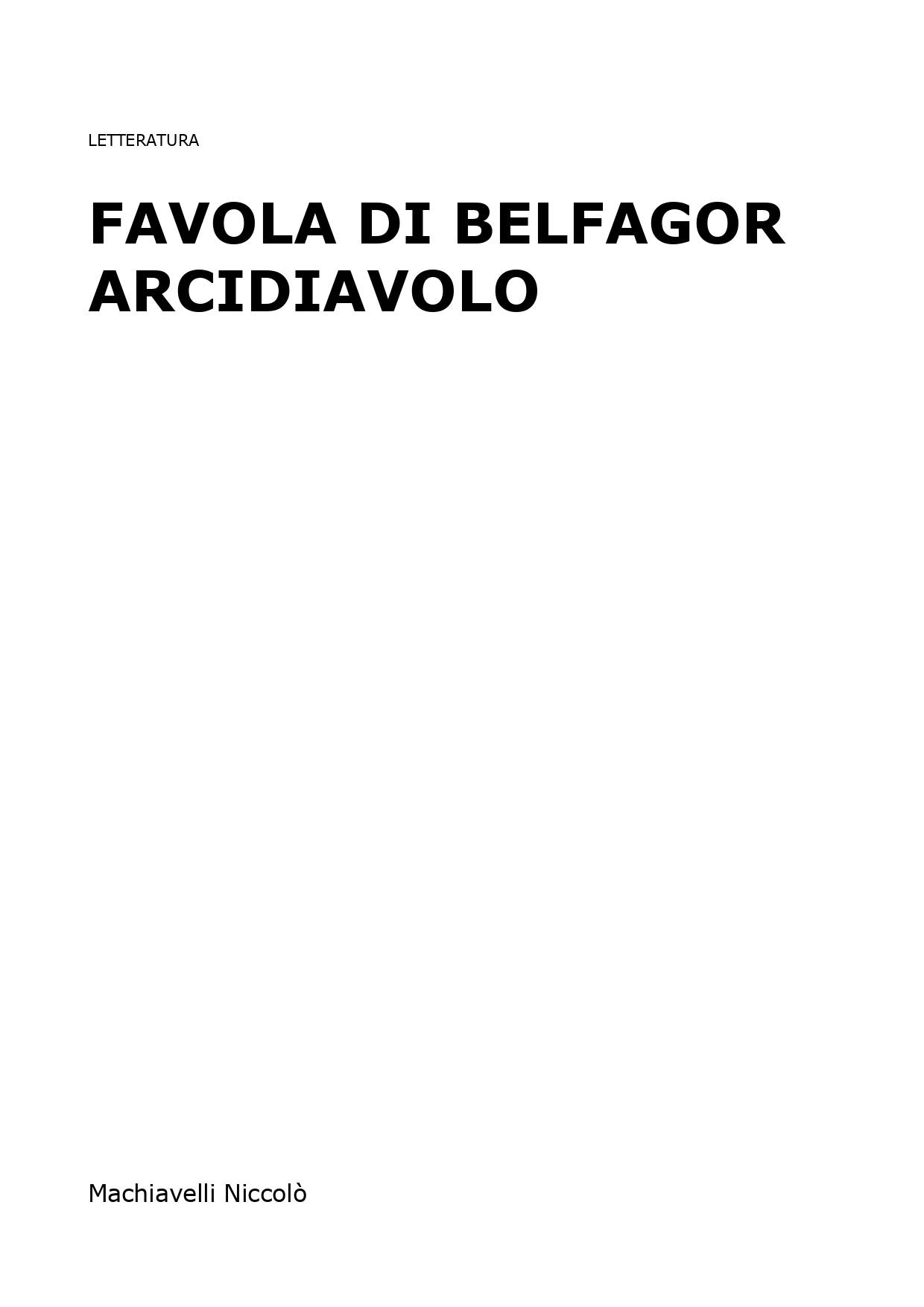 Favola di Belfagor arcidiavolo