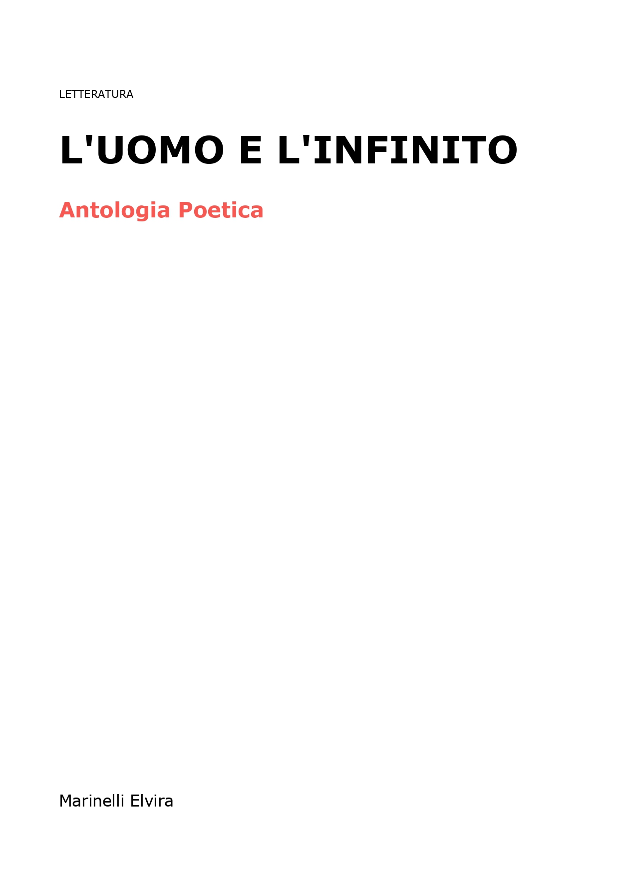 L'uomo e l'infinito