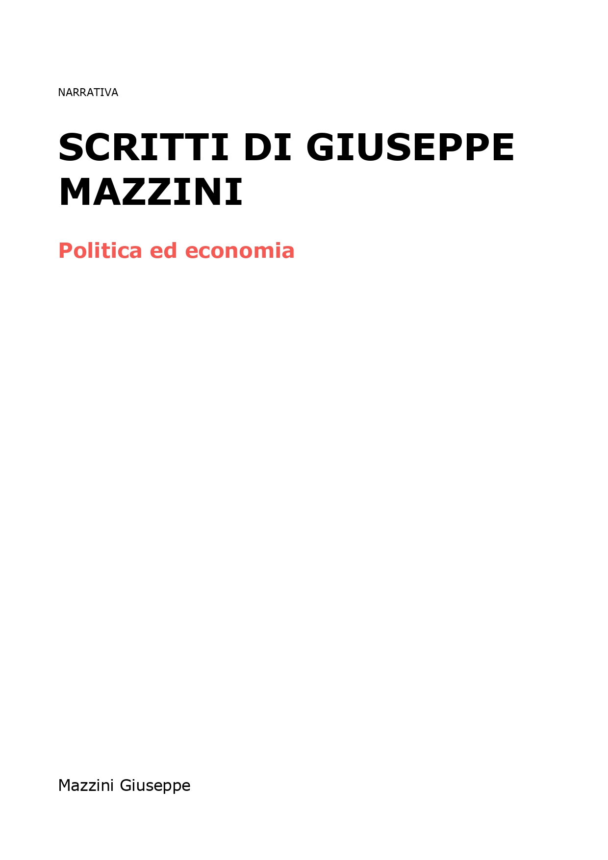 Scritti di Giuseppe Mazzini