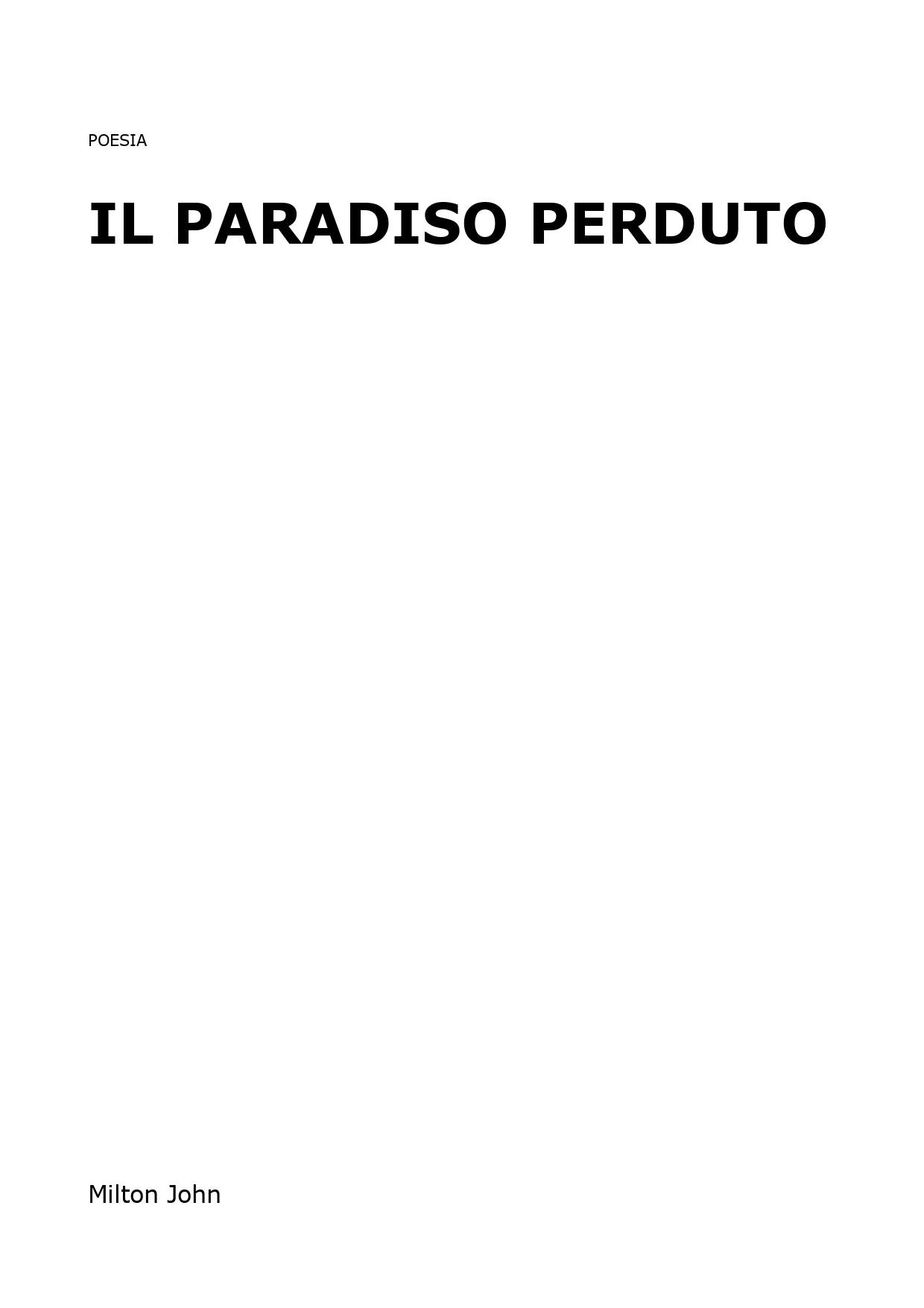 Il paradiso perduto