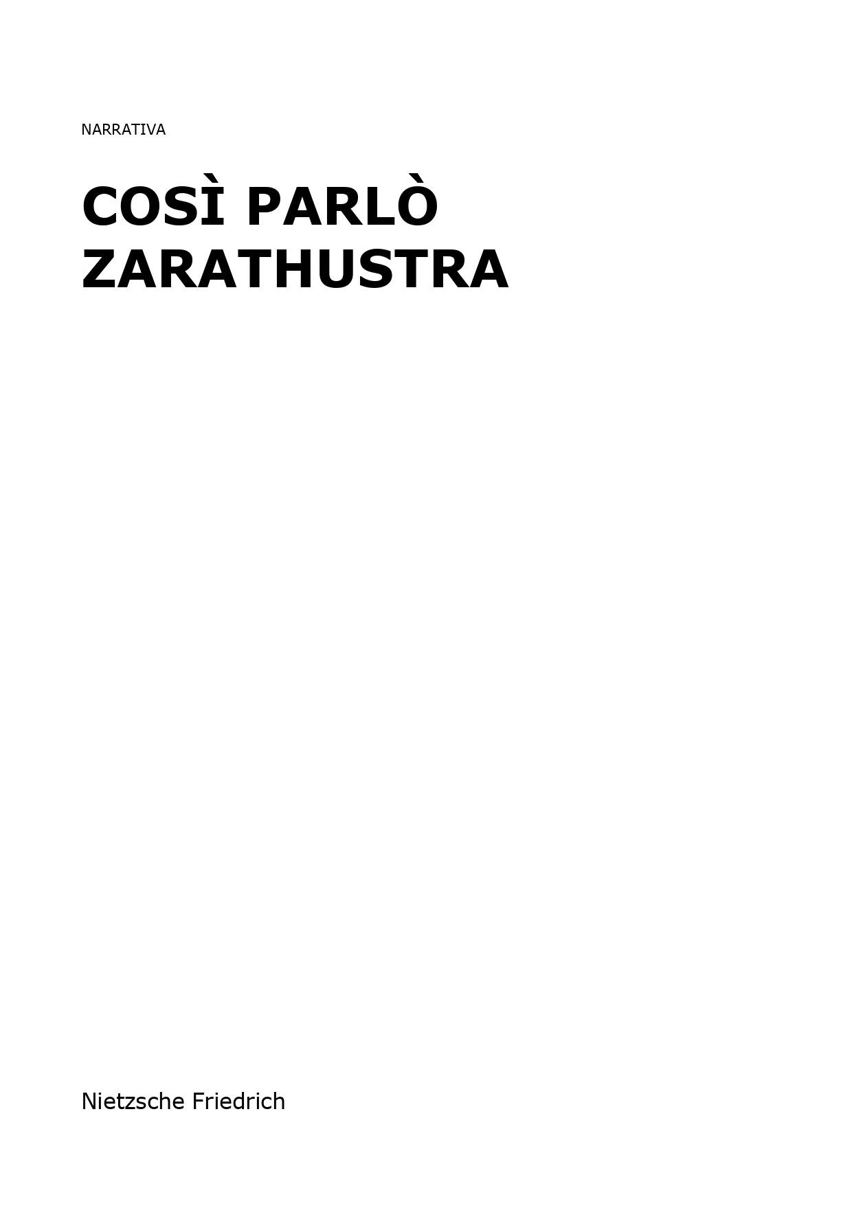 Così parlò Zarathustra