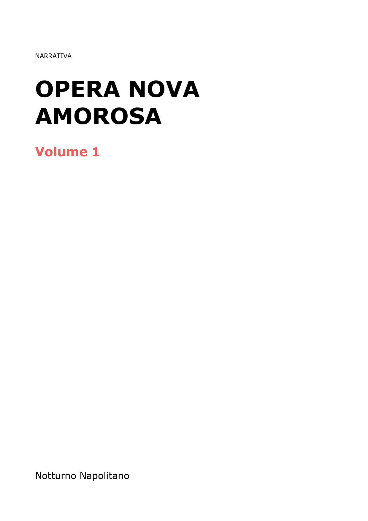 Opera nova amorosa