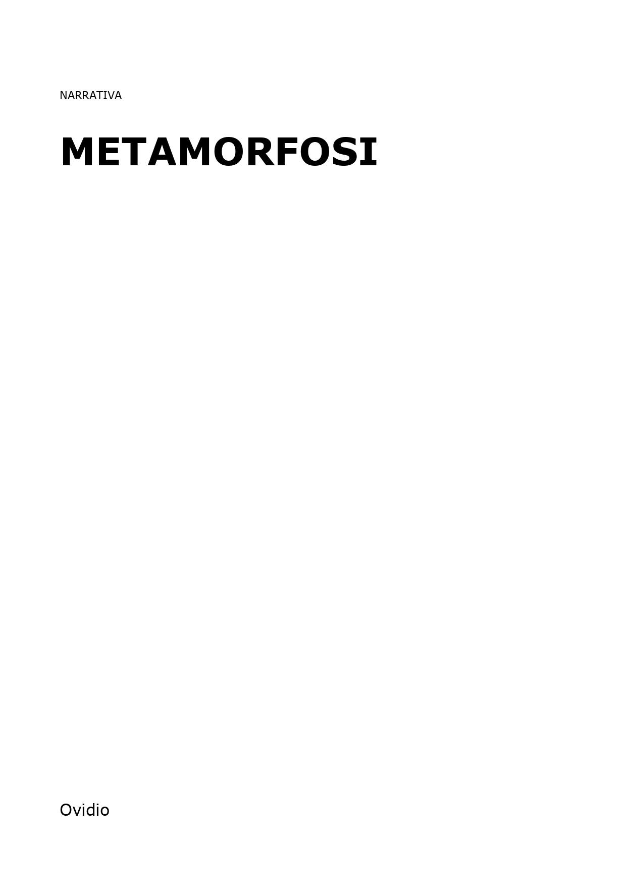 Le Metamorfosi