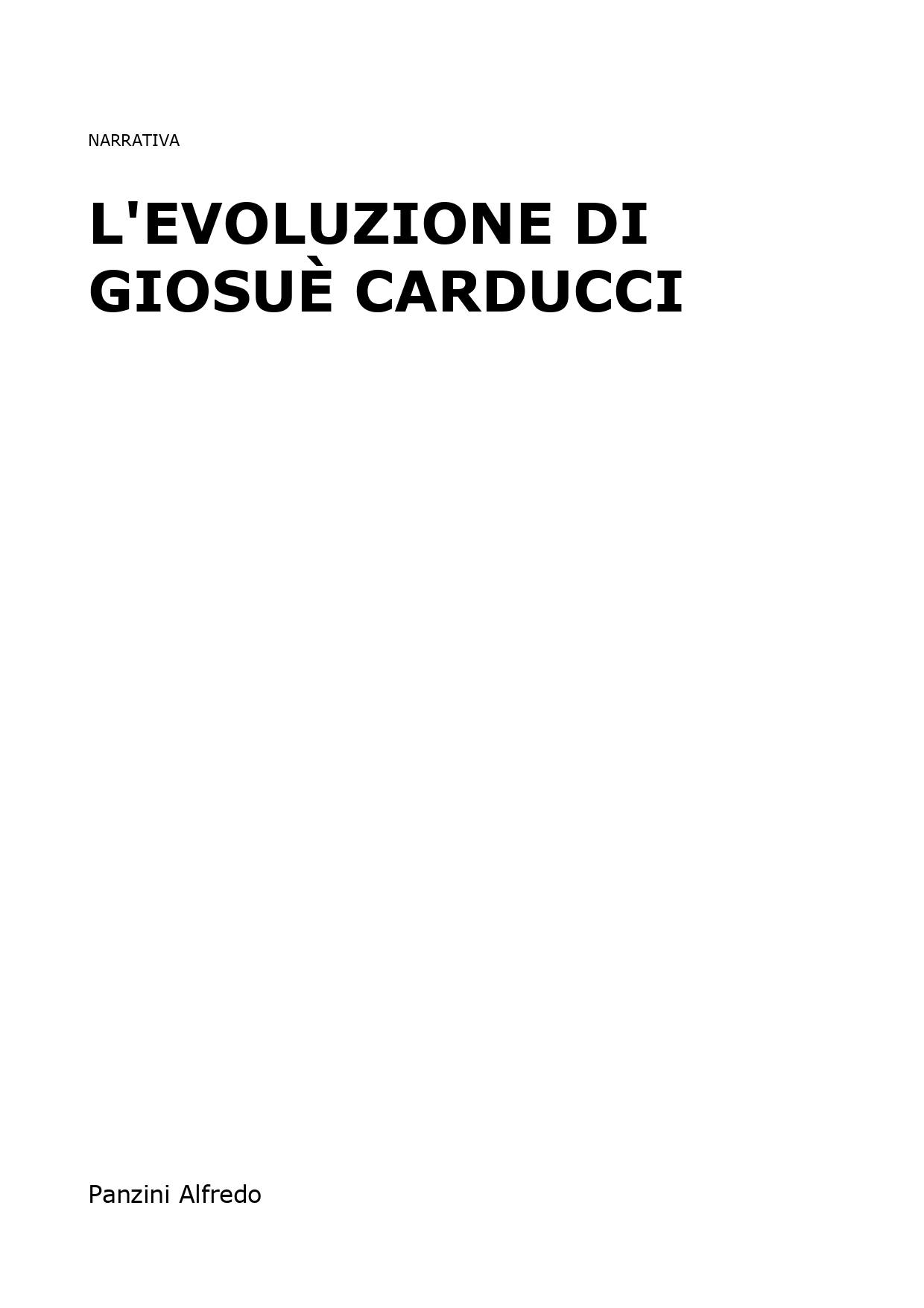 L'evoluzione di Giosuè Carducci