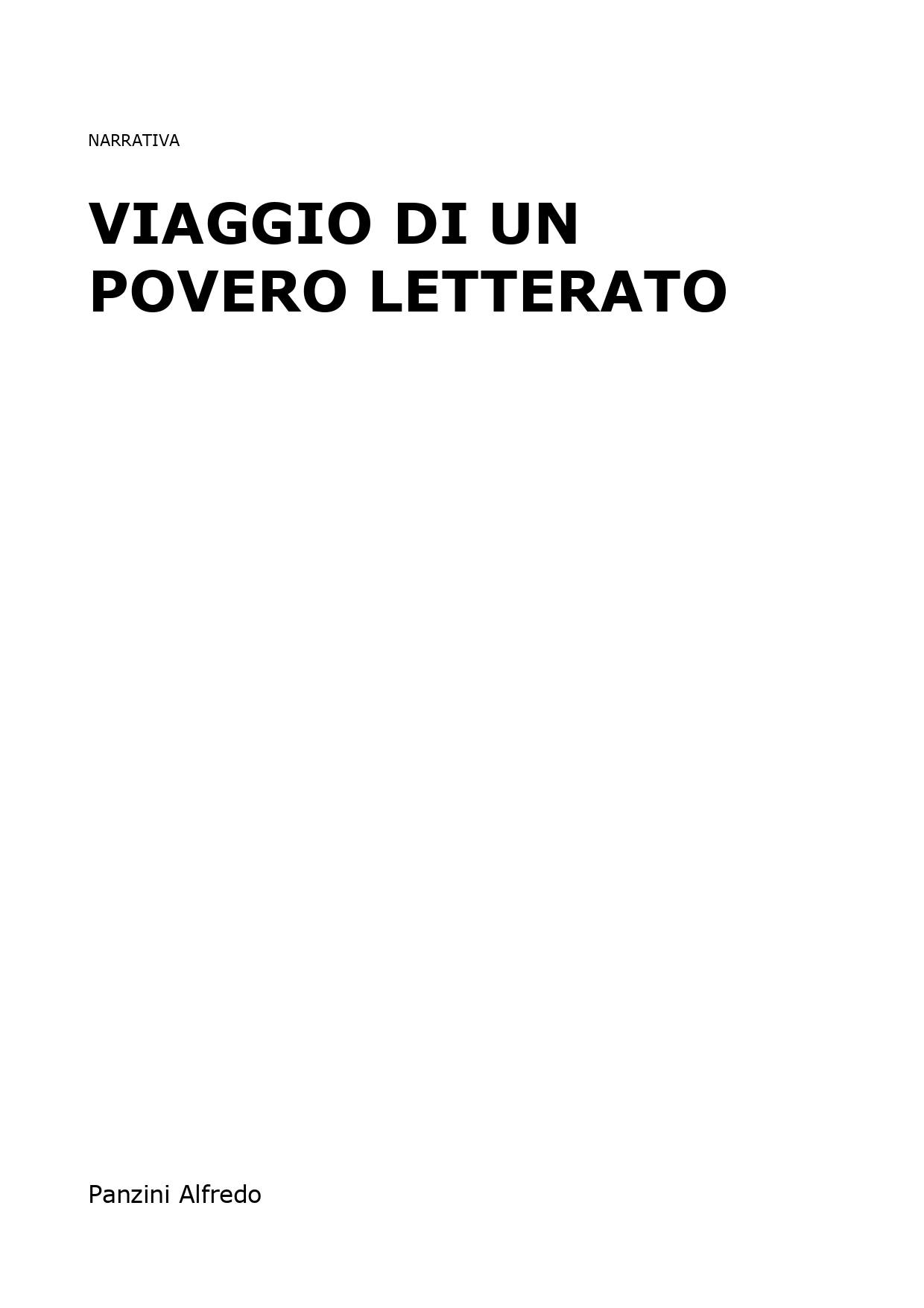 Viaggio di un povero letterato