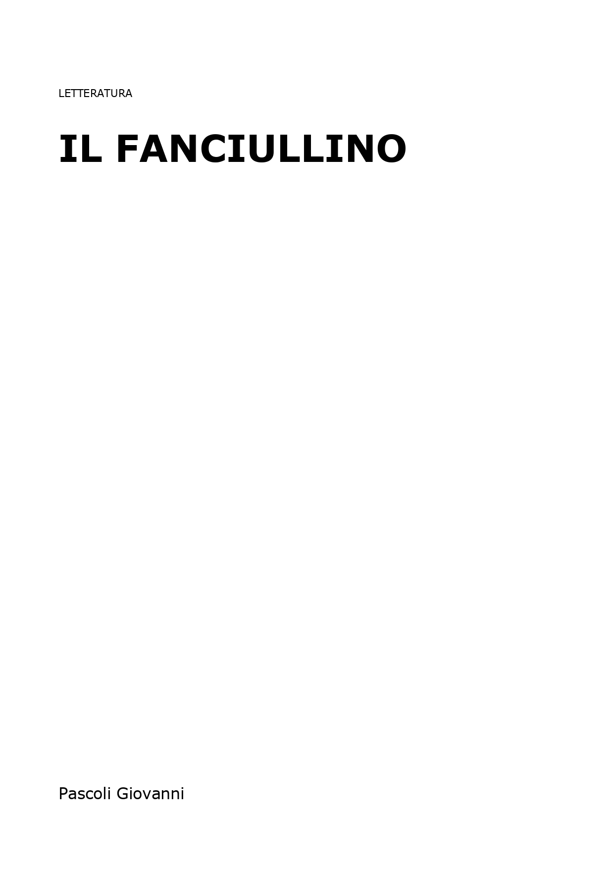 Il fanciullino