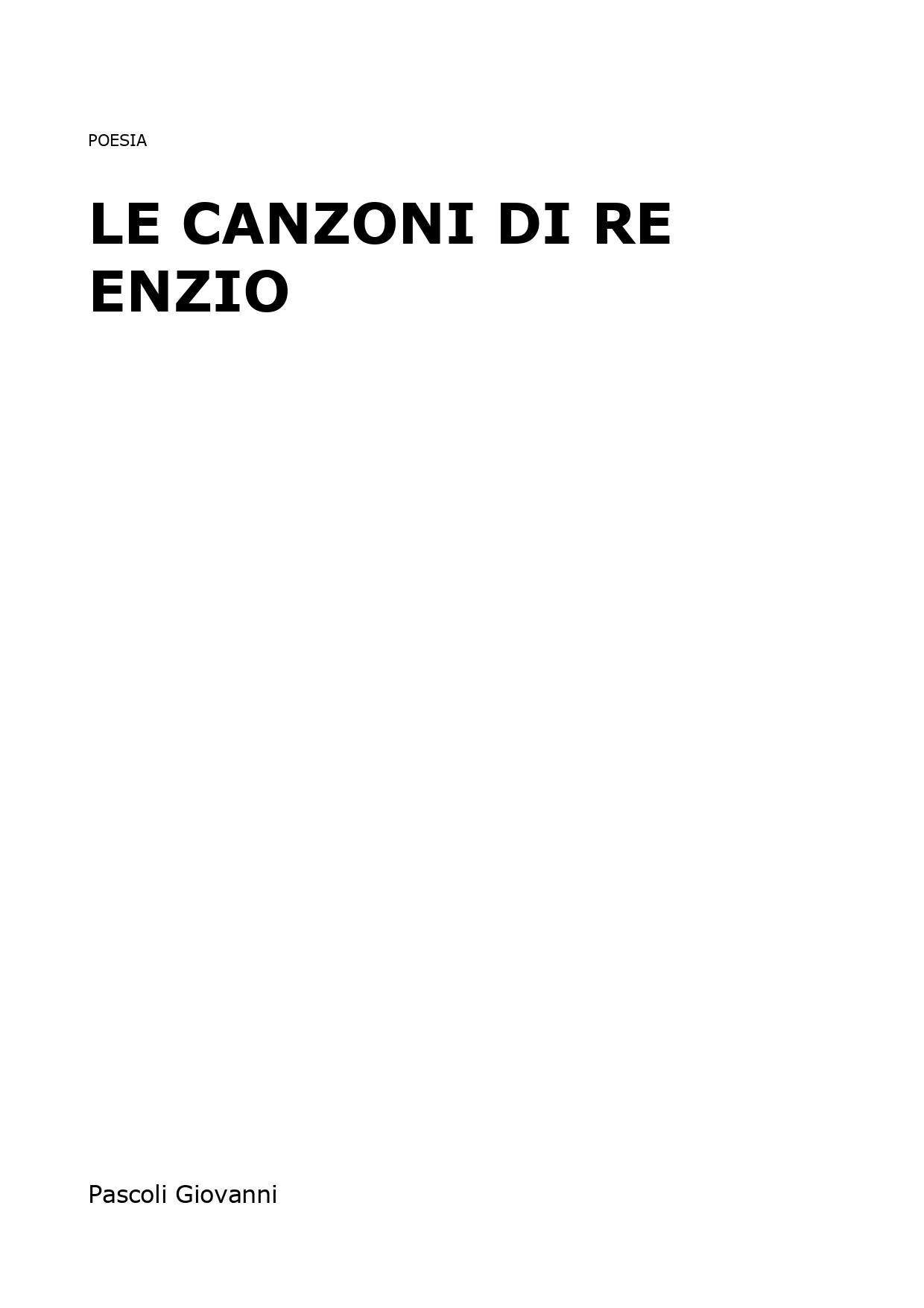 Le canzoni di Re Enzio