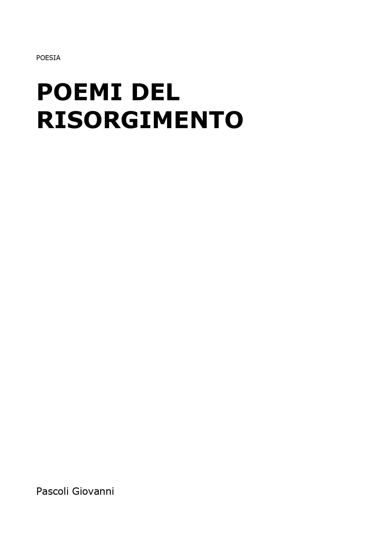 Poemi del Risorgimento