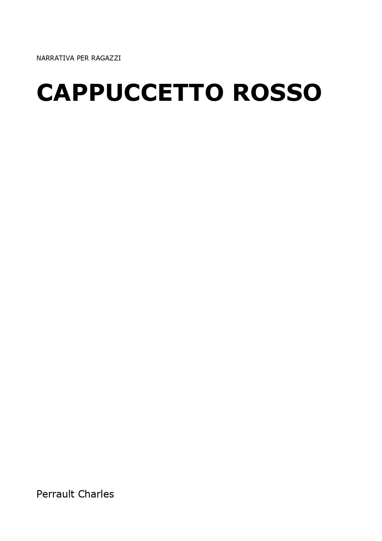 Cappuccetto Rosso