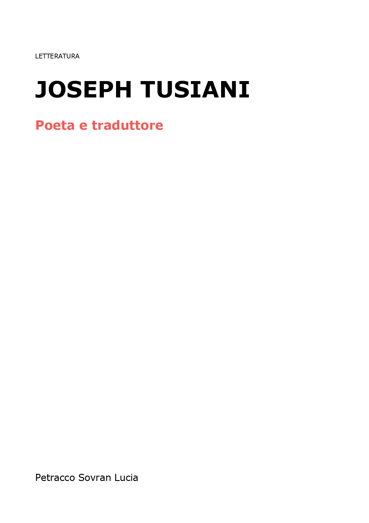 Joseph Tusiani