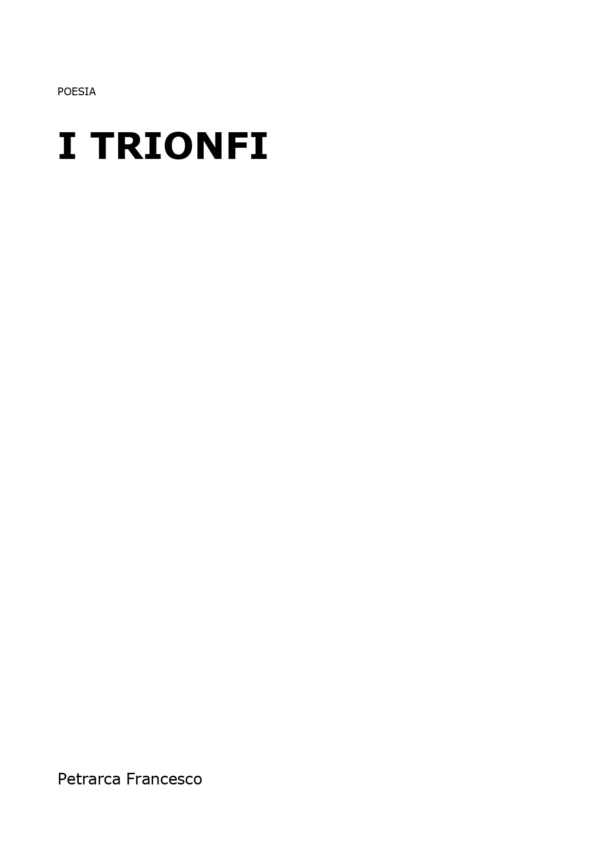 I trionfi